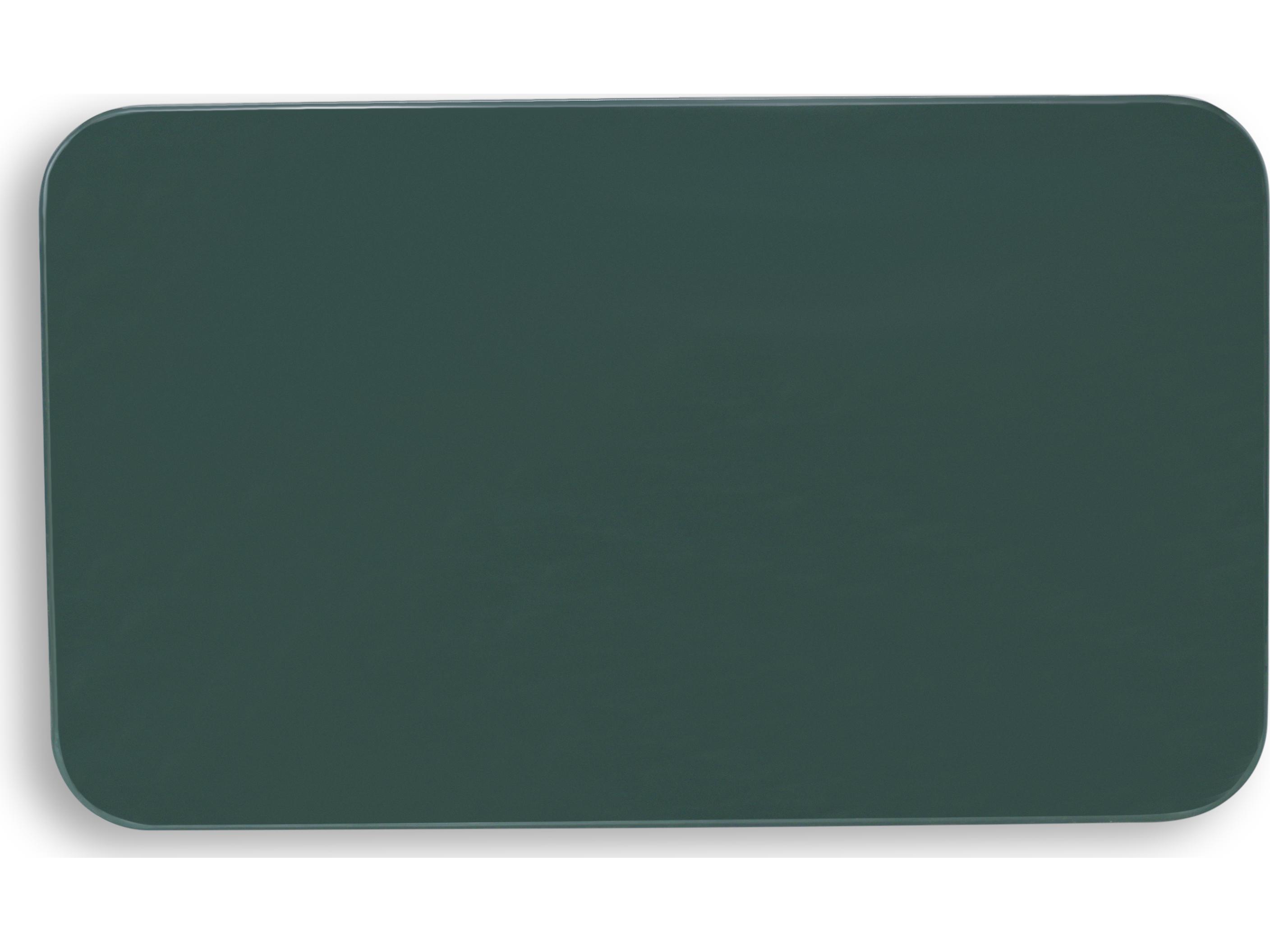 Urbia Alessia Rectangular Metal Obsidian Green End Table