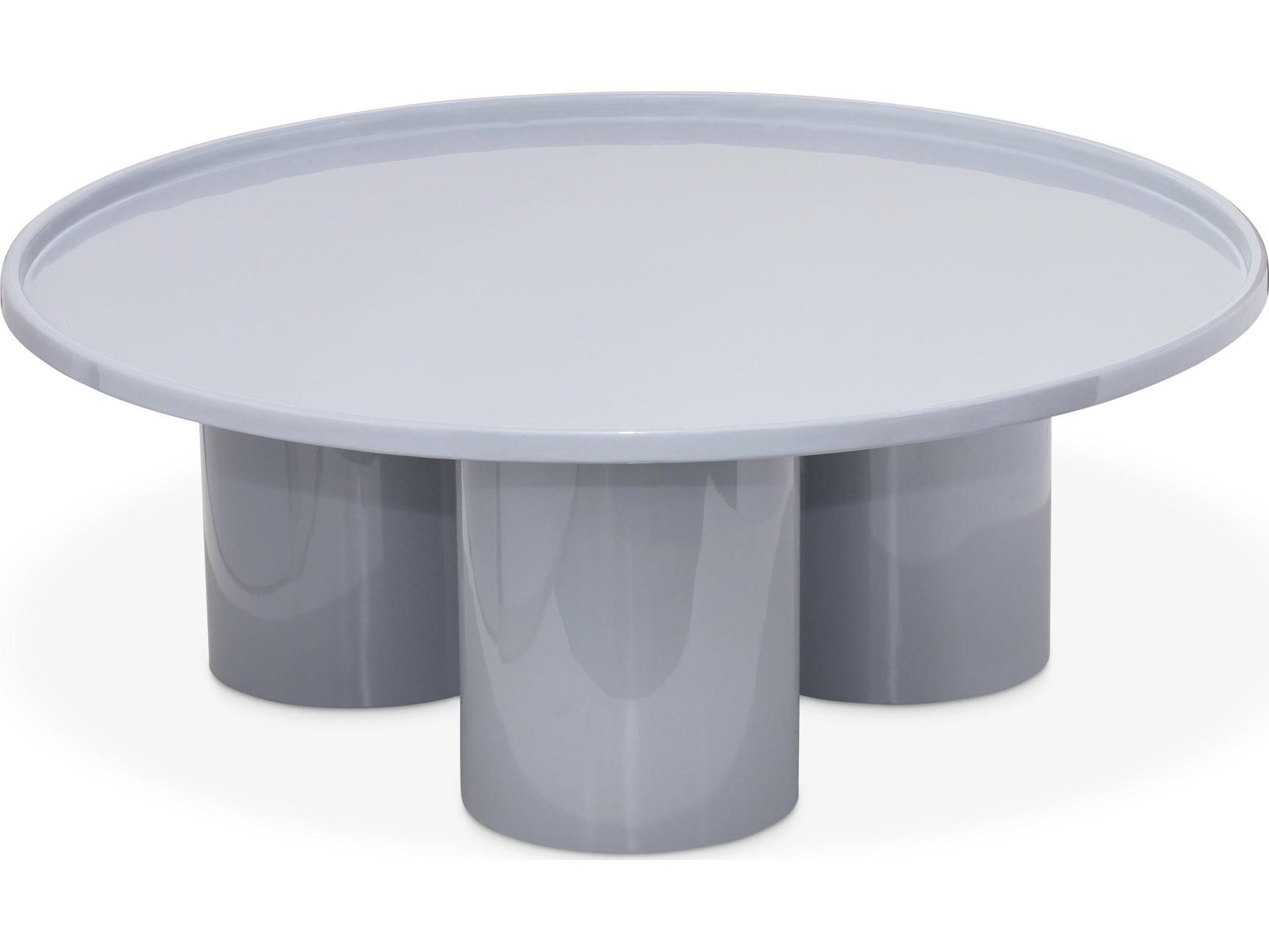 Urbia Eclat Round Metal Pearl Blue Coffee Table