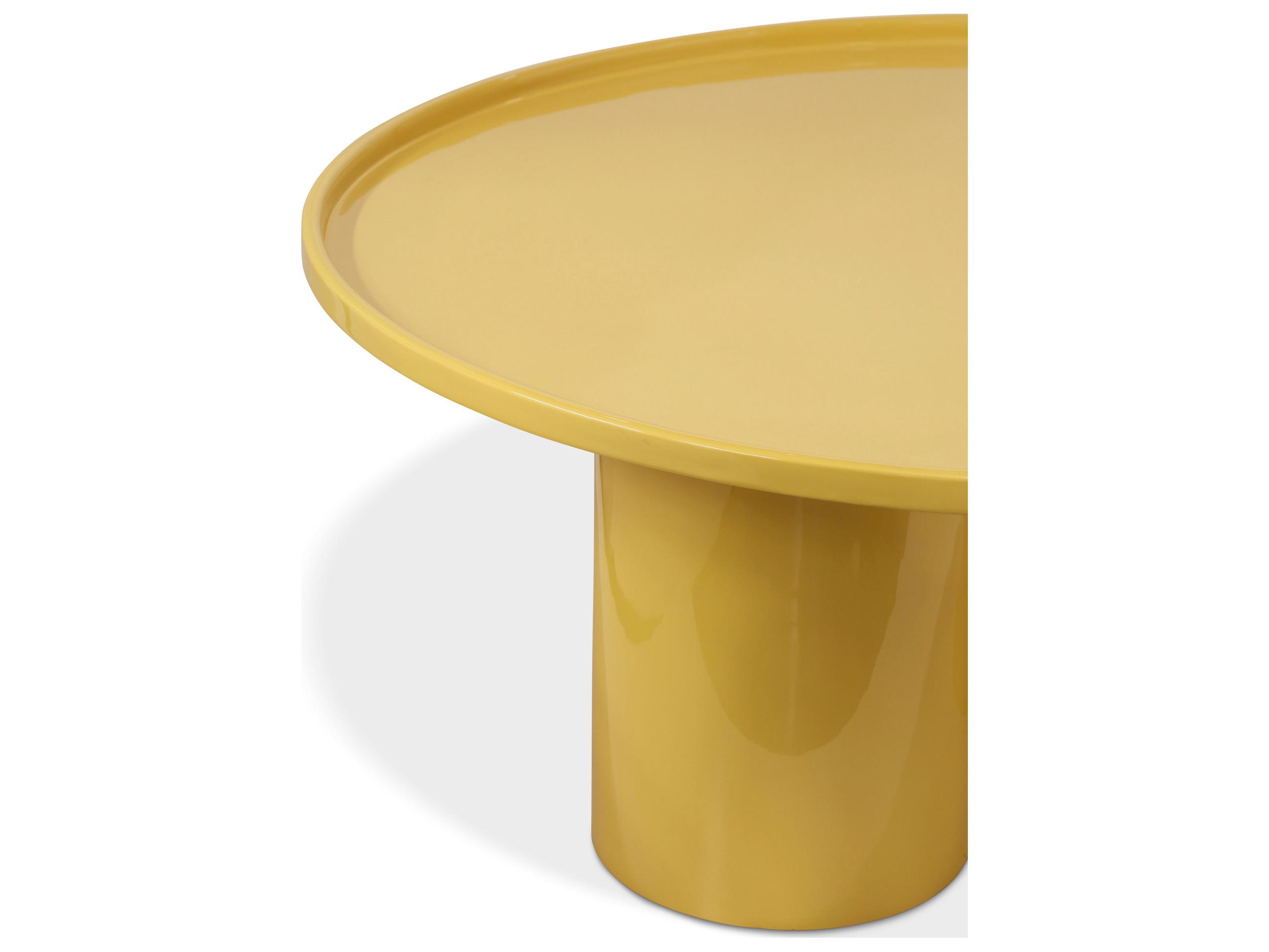 Urbia Eclat Round Metal Yellow Ochre Coffee Table