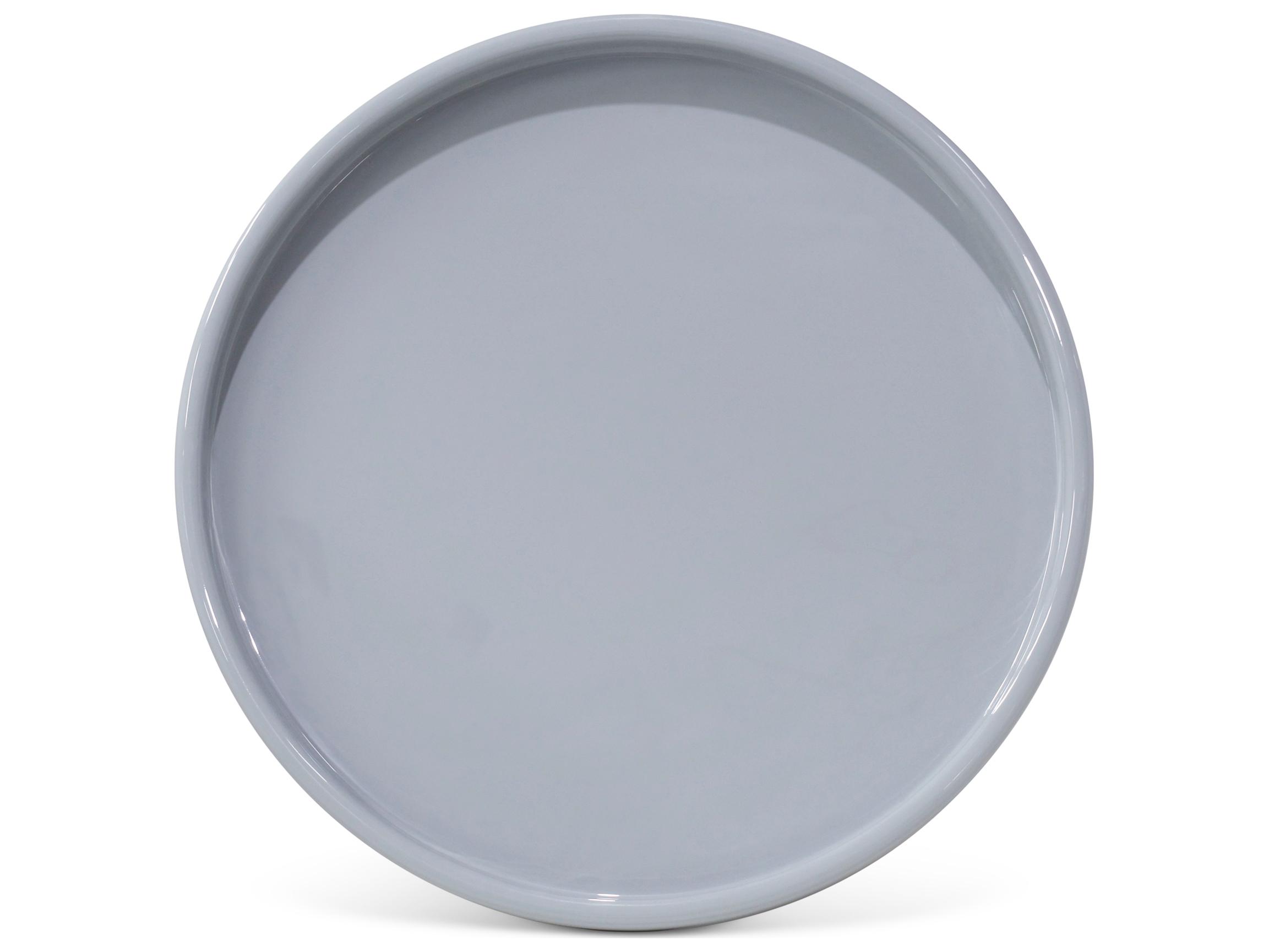 Urbia Eclat Round Metal Pearl Blue End Table