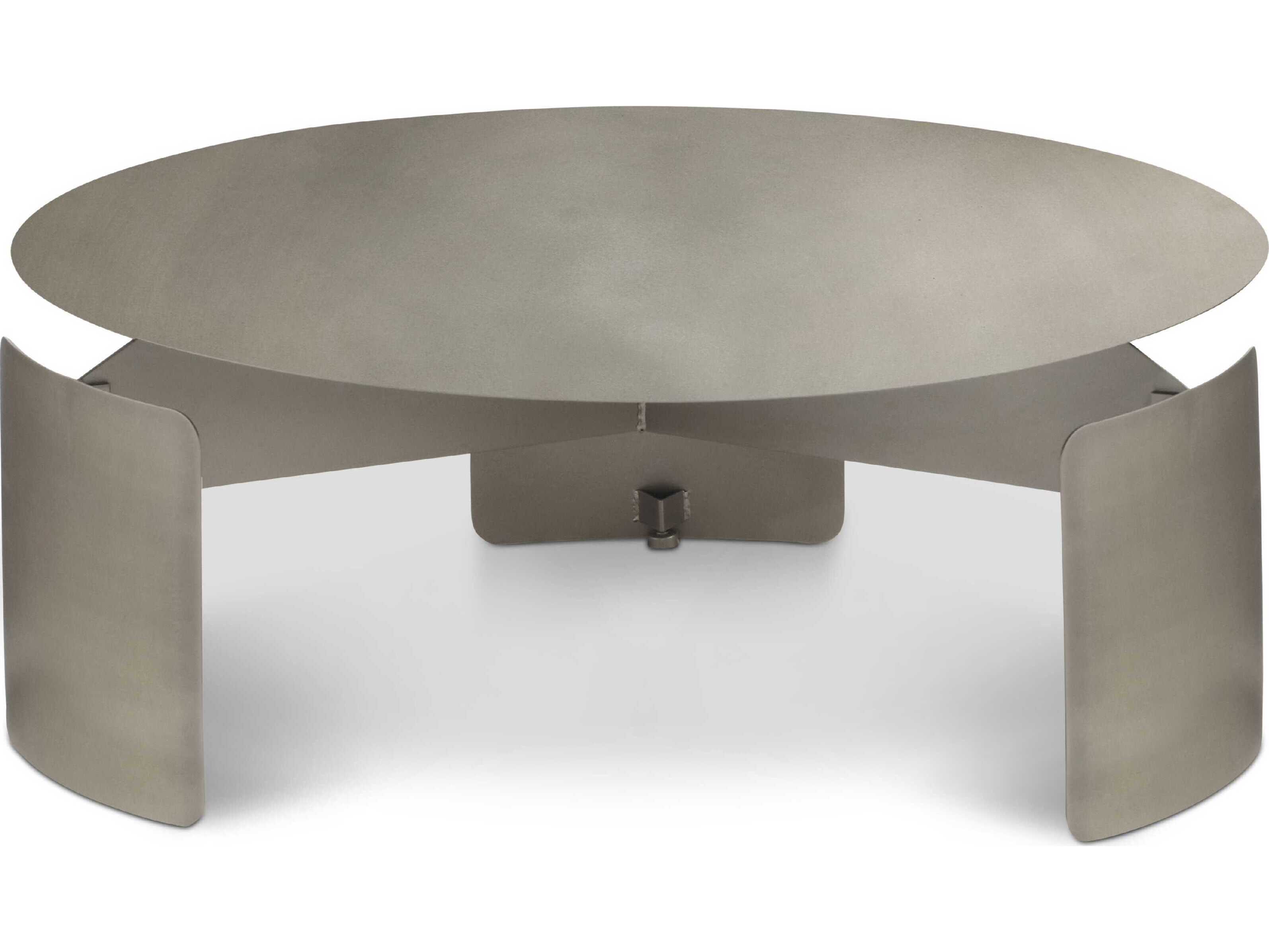 Urbia Senshi Round Metal Industrial Nickel Coffee Table