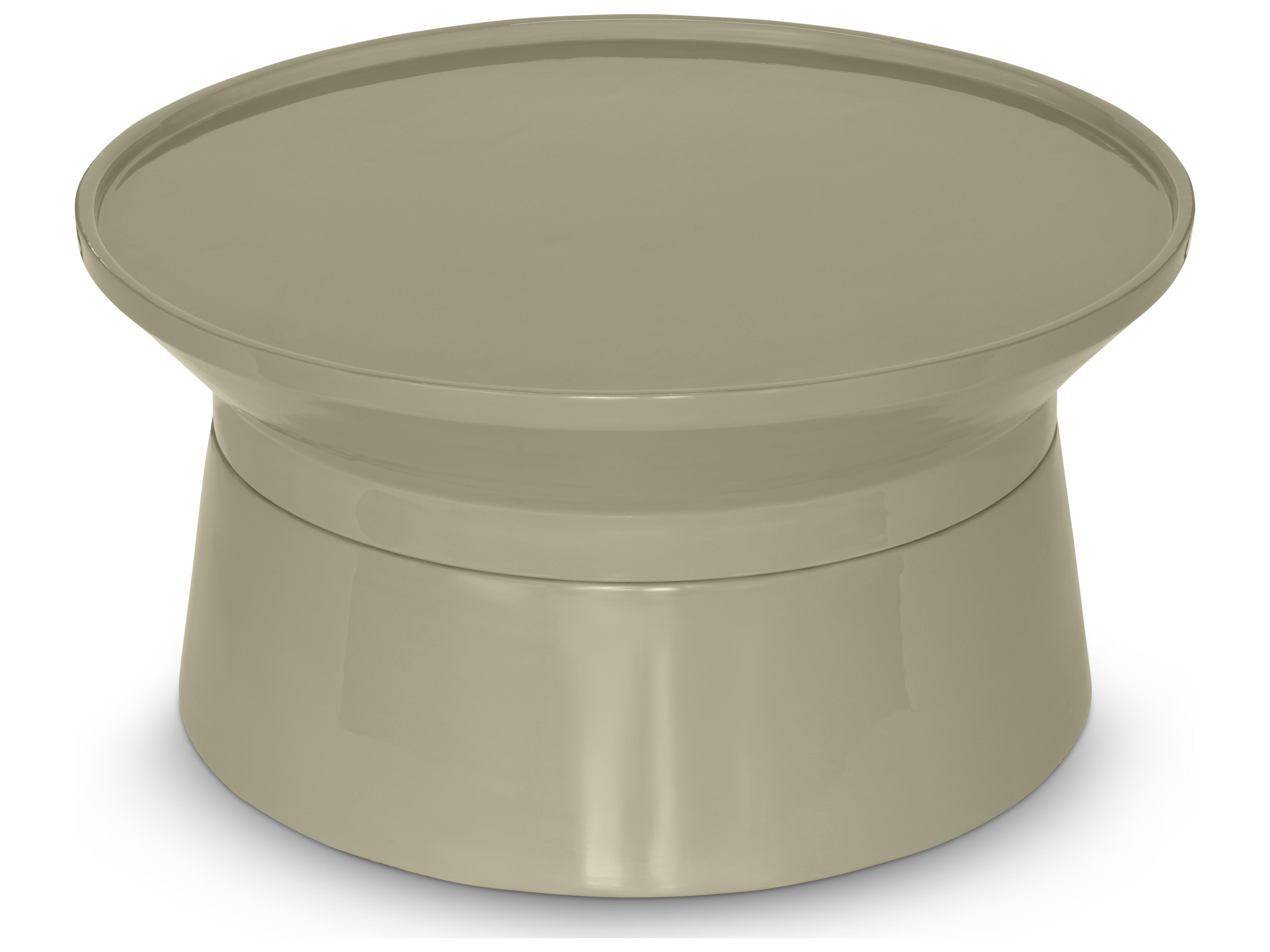 Urbia Sabine Round Metal Sage Green Coffee Table