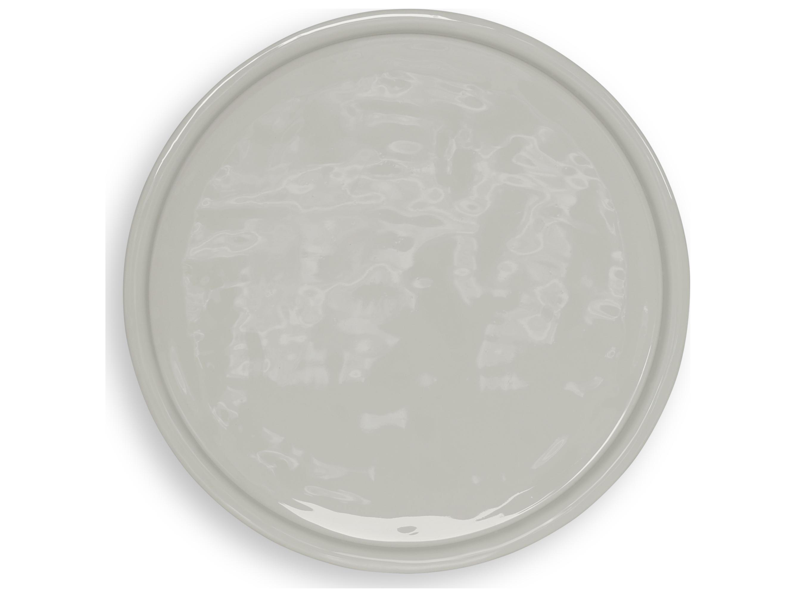 Urbia Sabine Round Metal Bone White End Table