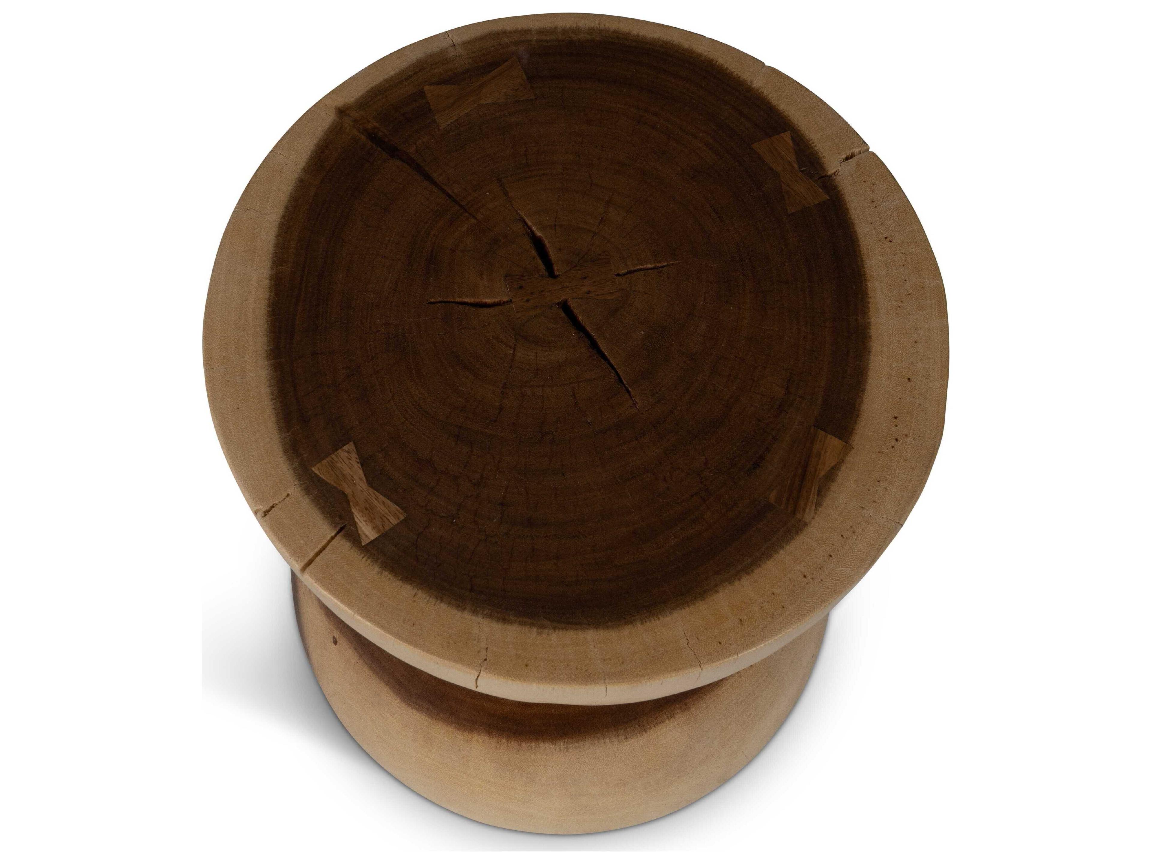 Urbia Naturals Pensri Natural Brown Accent Stool