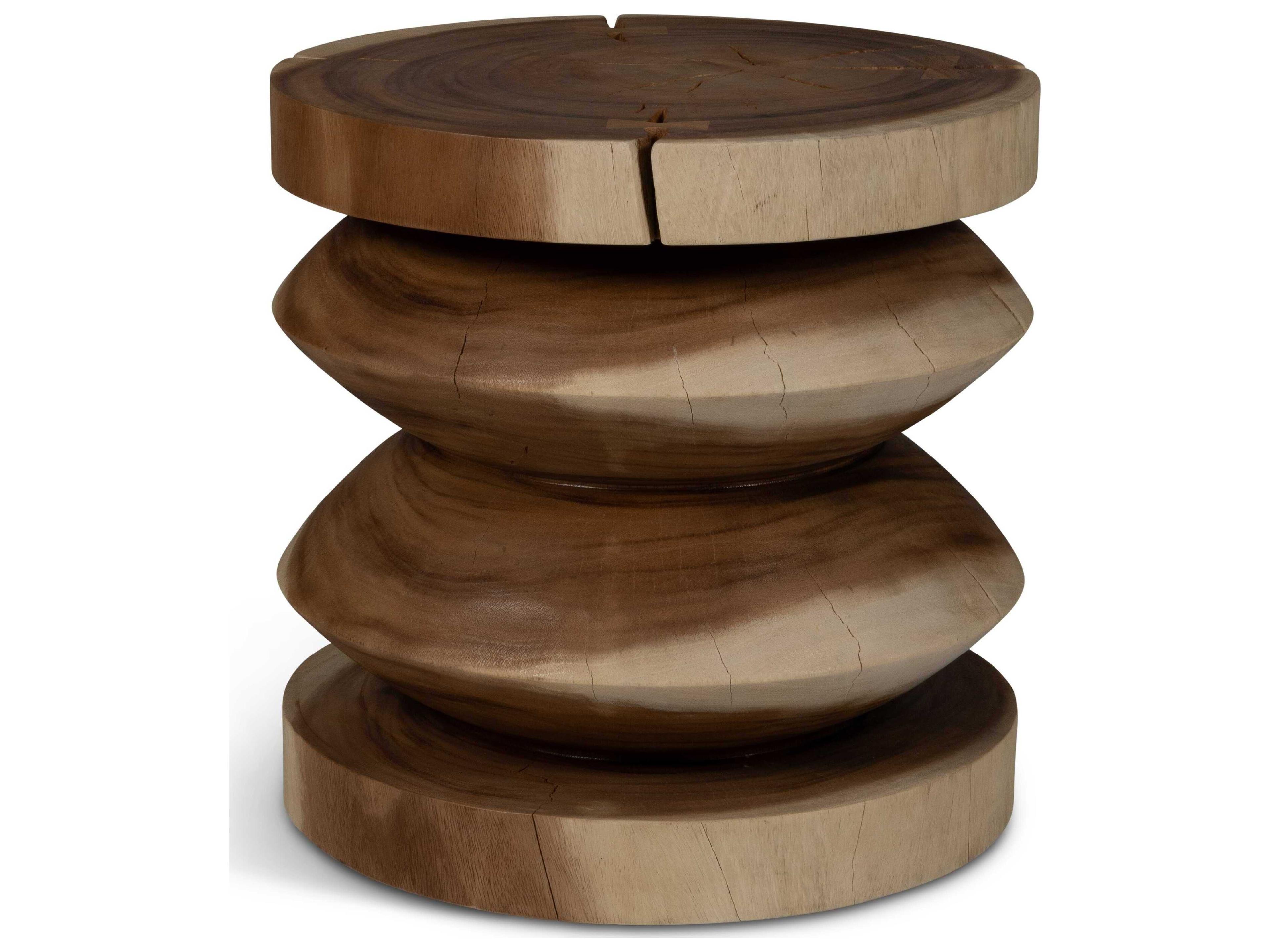 Urbia Naturals Asnee Natural Brown Accent Stool