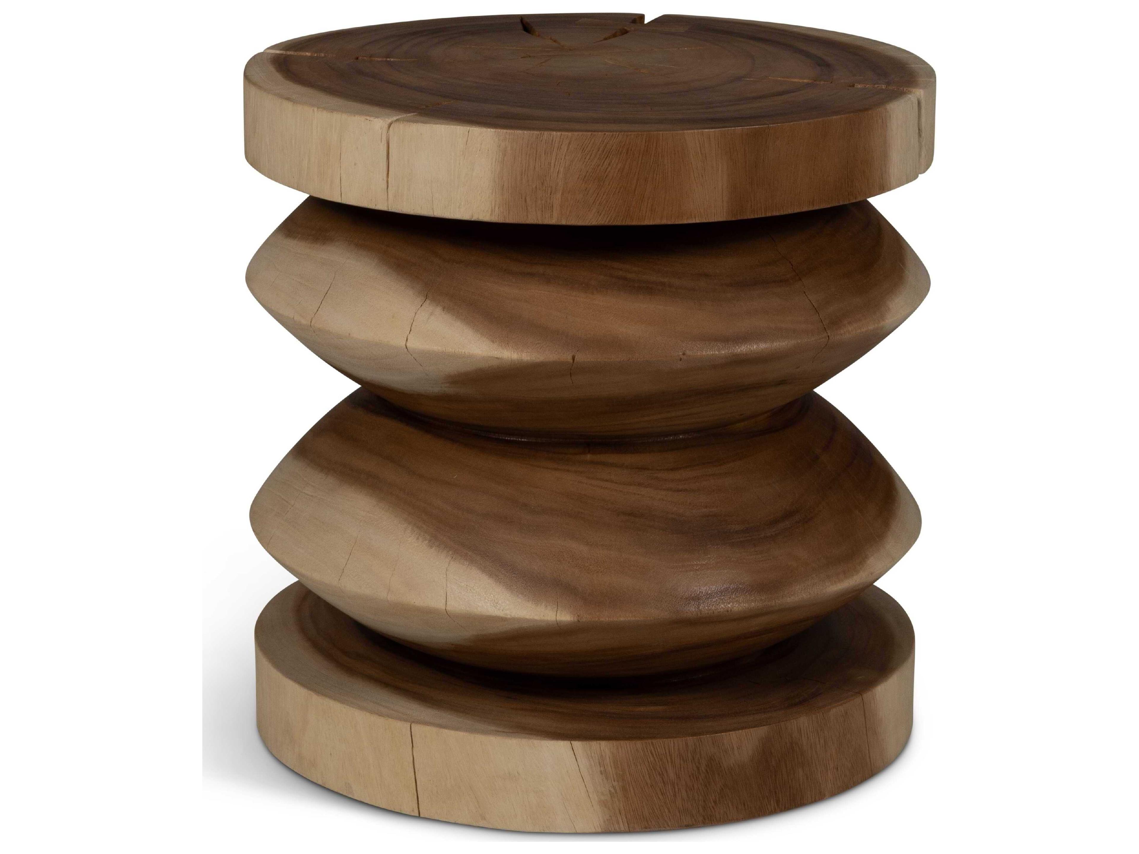 Urbia Naturals Asnee Natural Brown Accent Stool