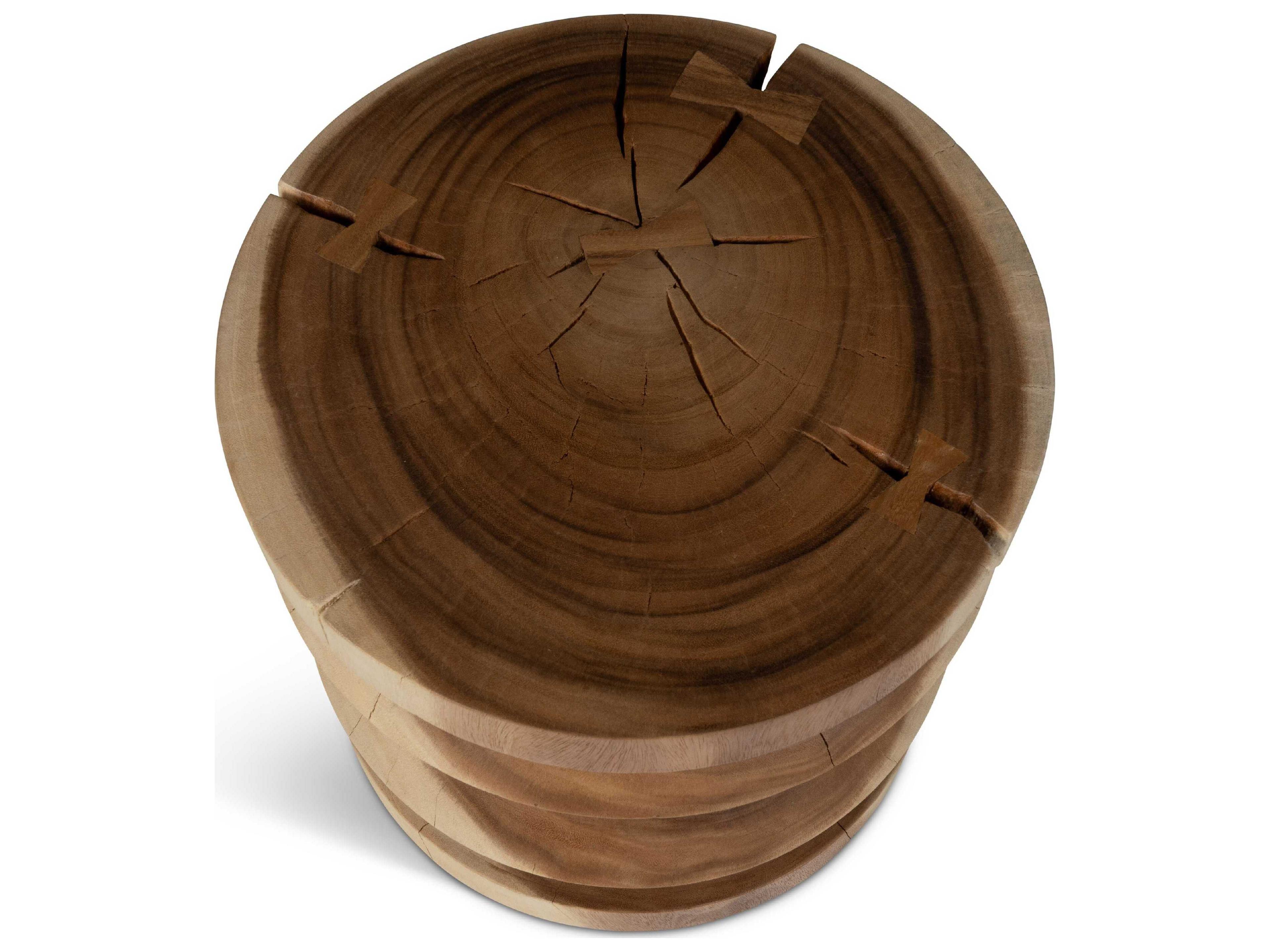 Urbia Naturals Asnee Natural Brown Accent Stool