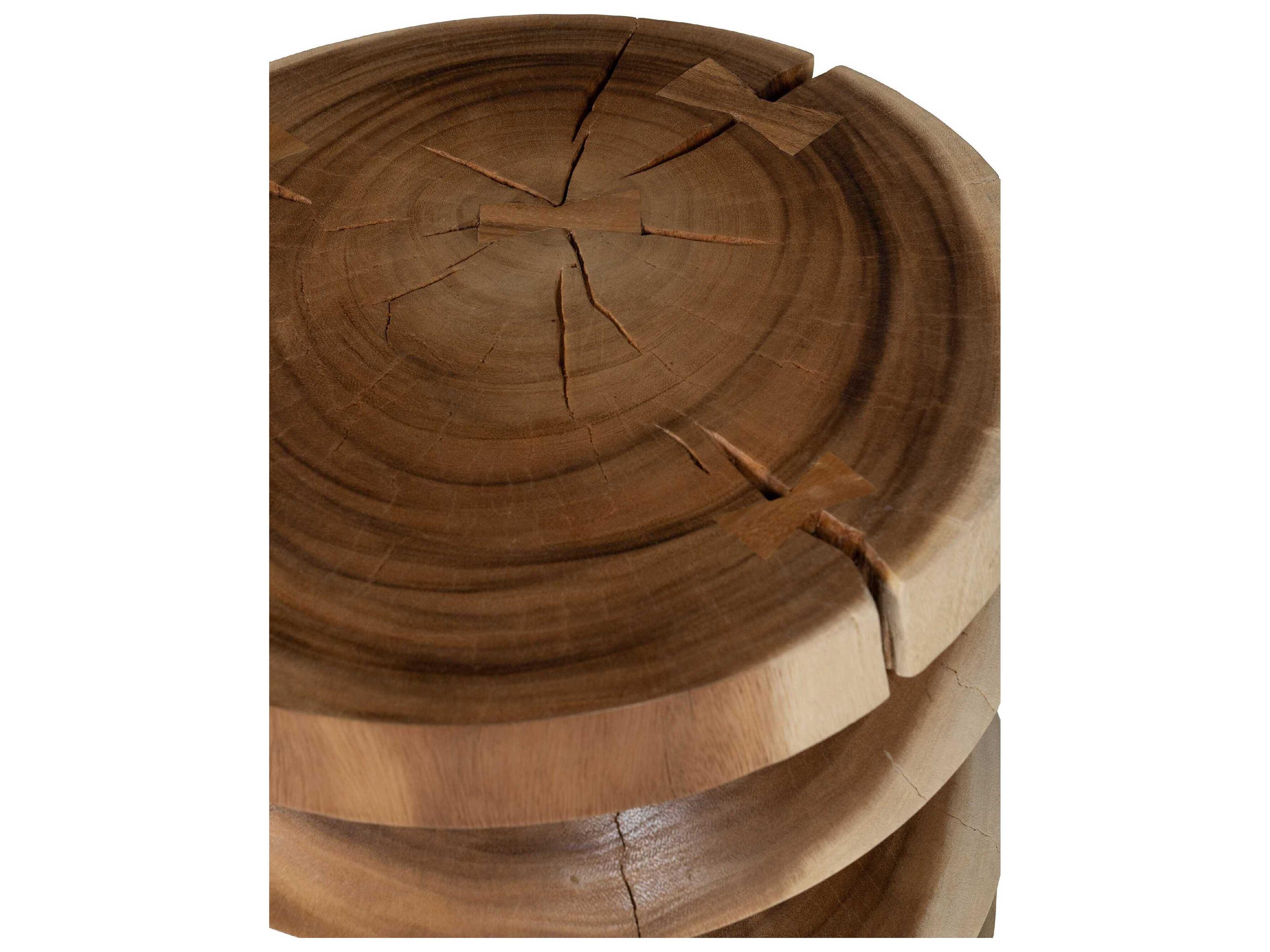 Urbia Naturals Asnee Natural Brown Accent Stool