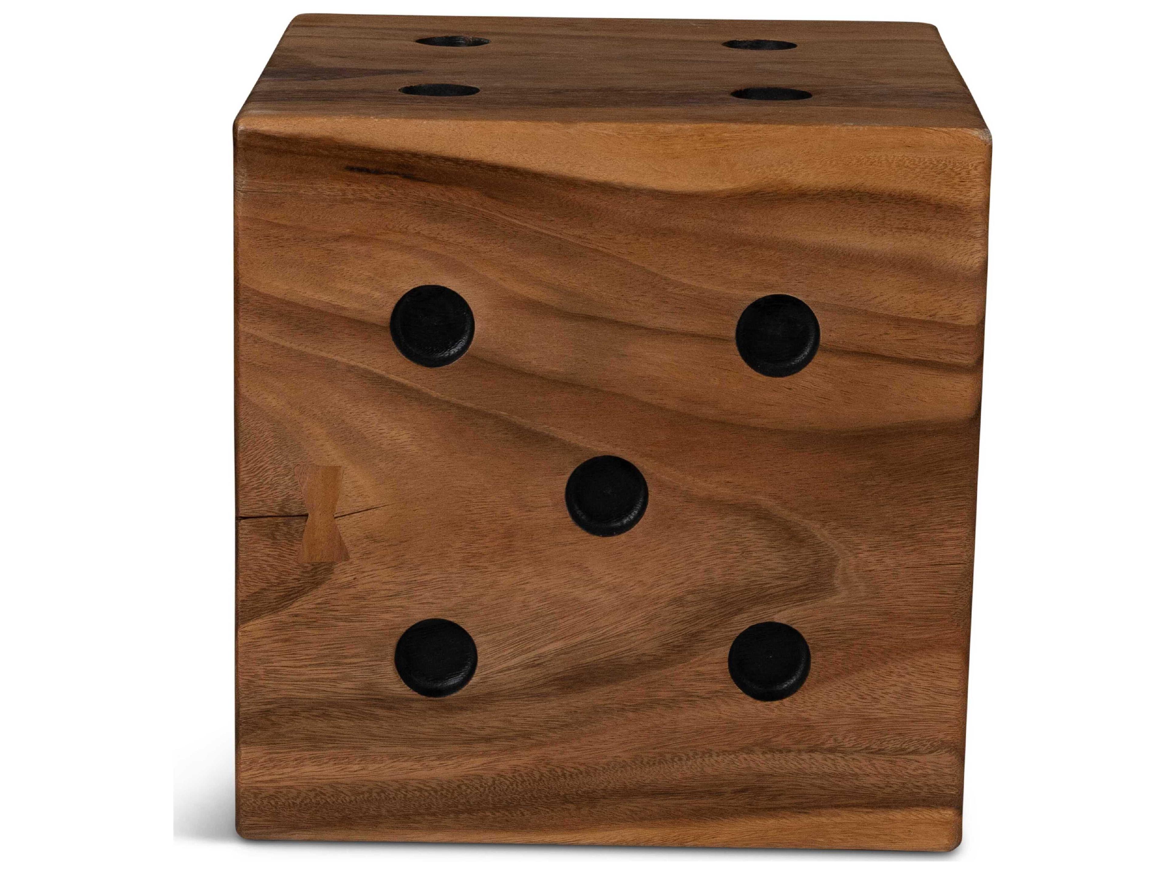 Urbia Naturals Dice Square Wood Natural End Table