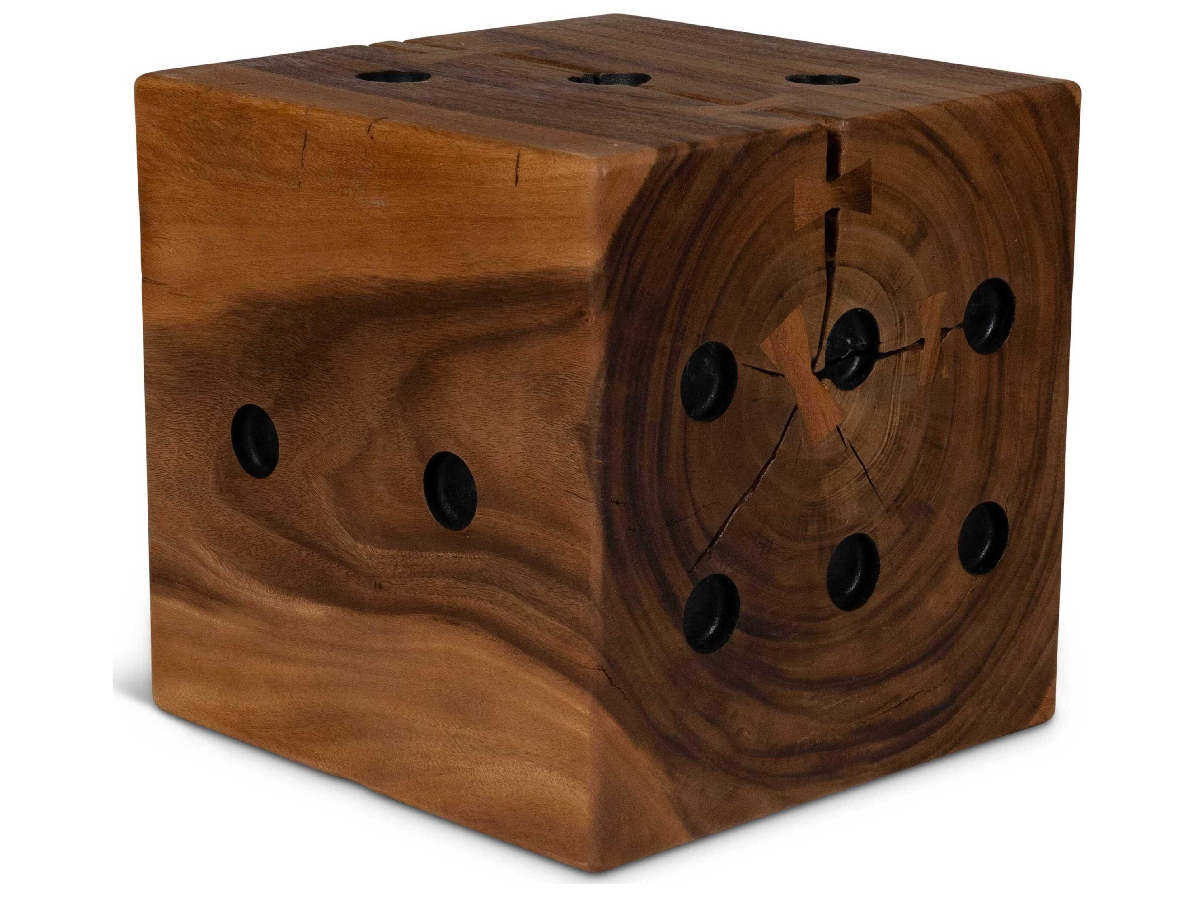 Urbia Naturals Dice Square Wood Natural End Table