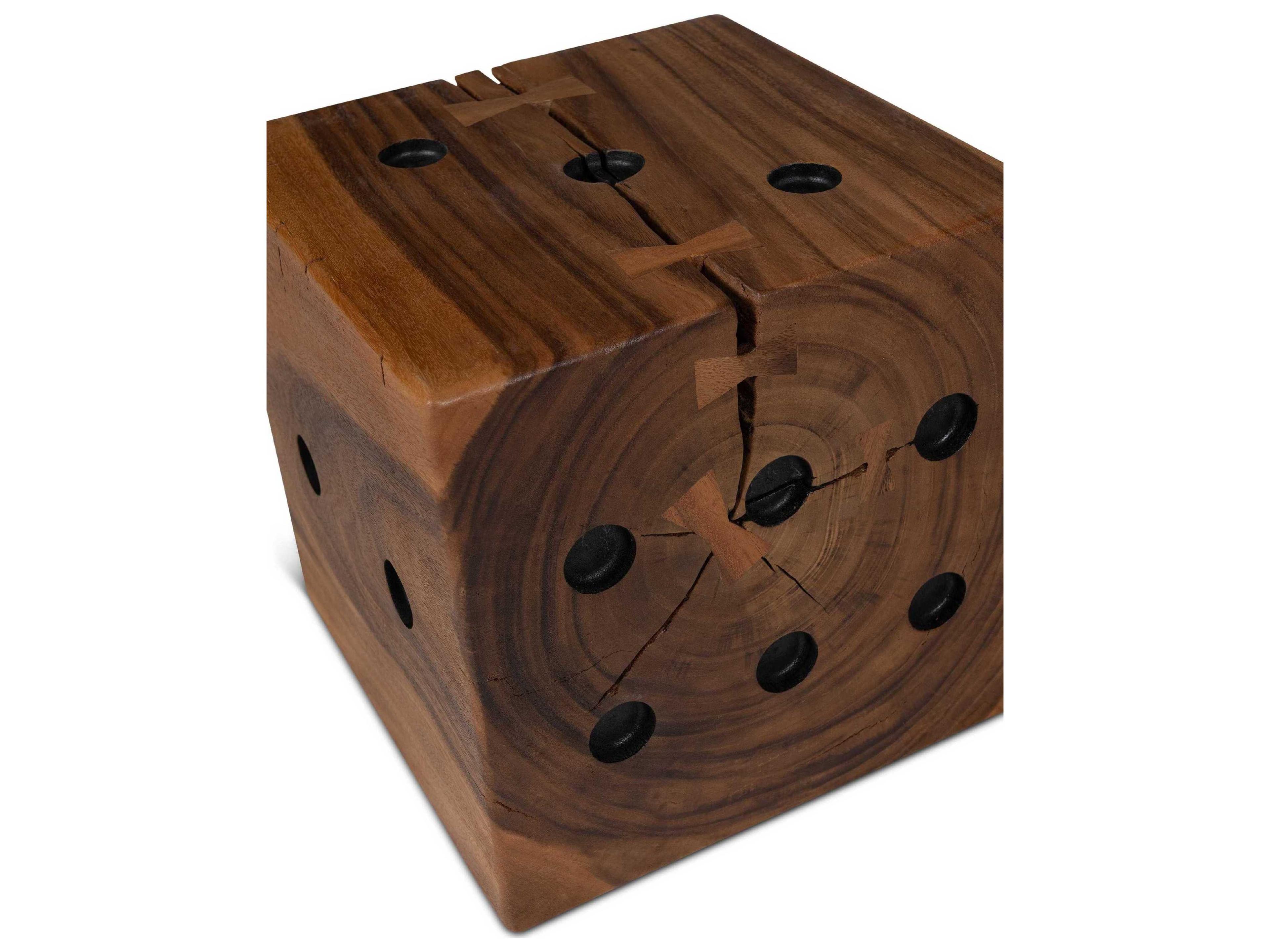 Urbia Naturals Dice Square Wood Natural End Table