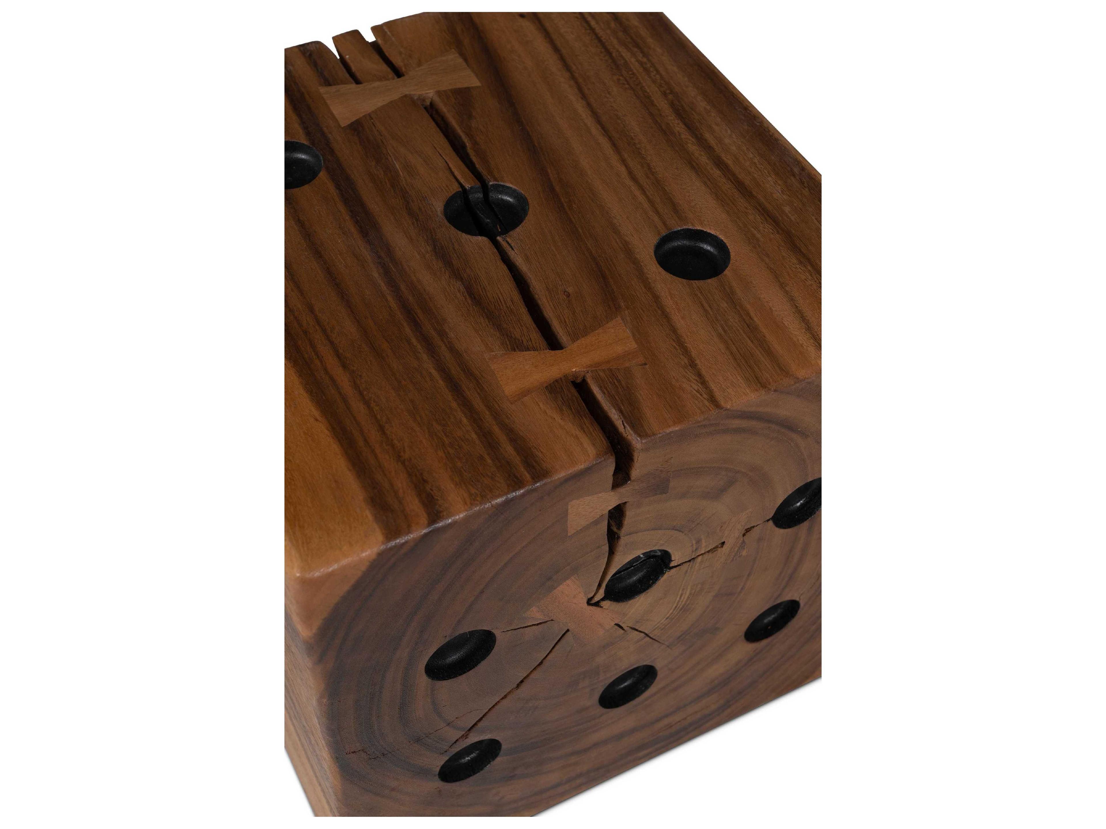 Urbia Naturals Dice Square Wood Natural End Table
