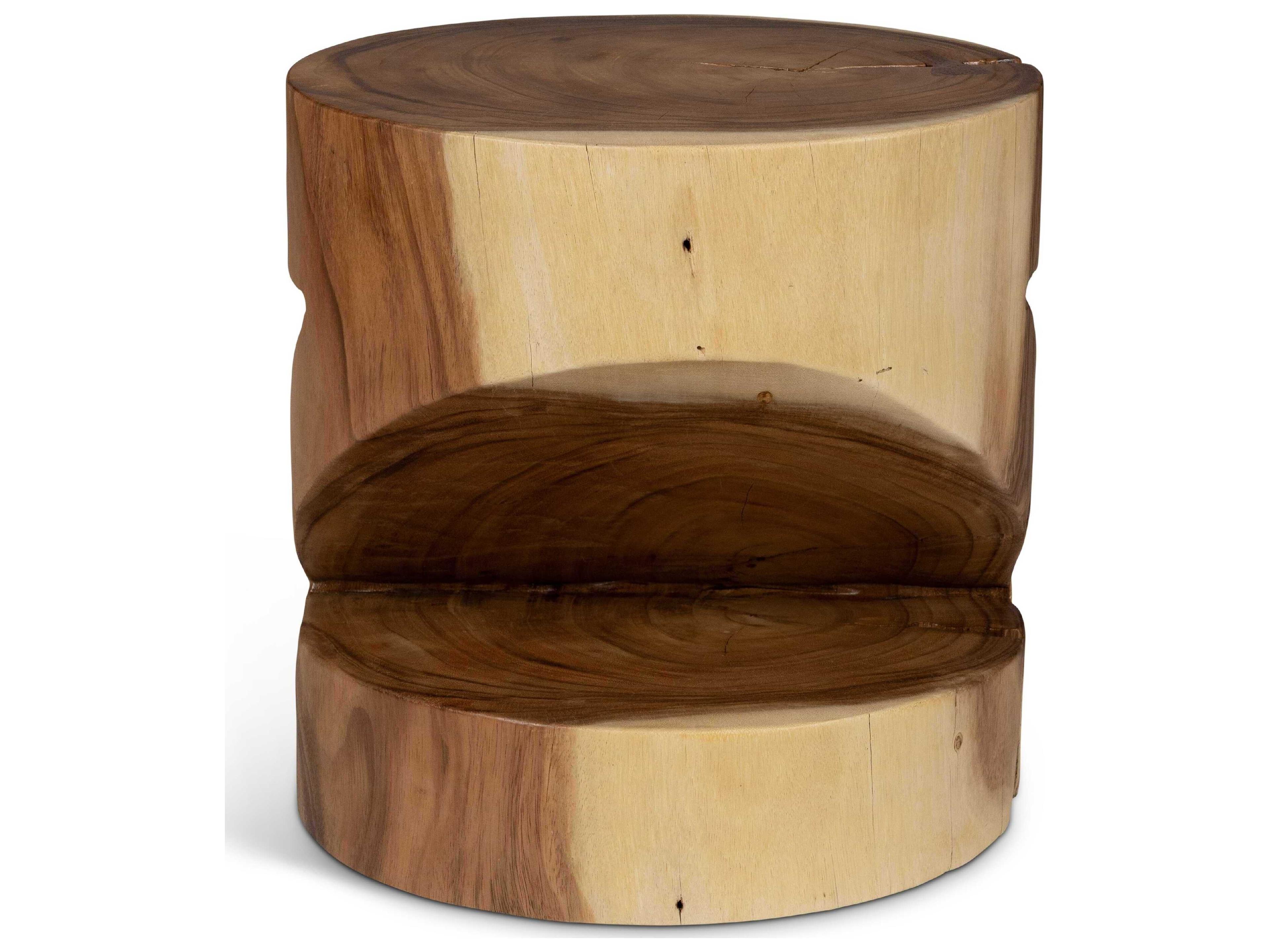 Urbia Naturals Anchali Natural Brown Accent Stool