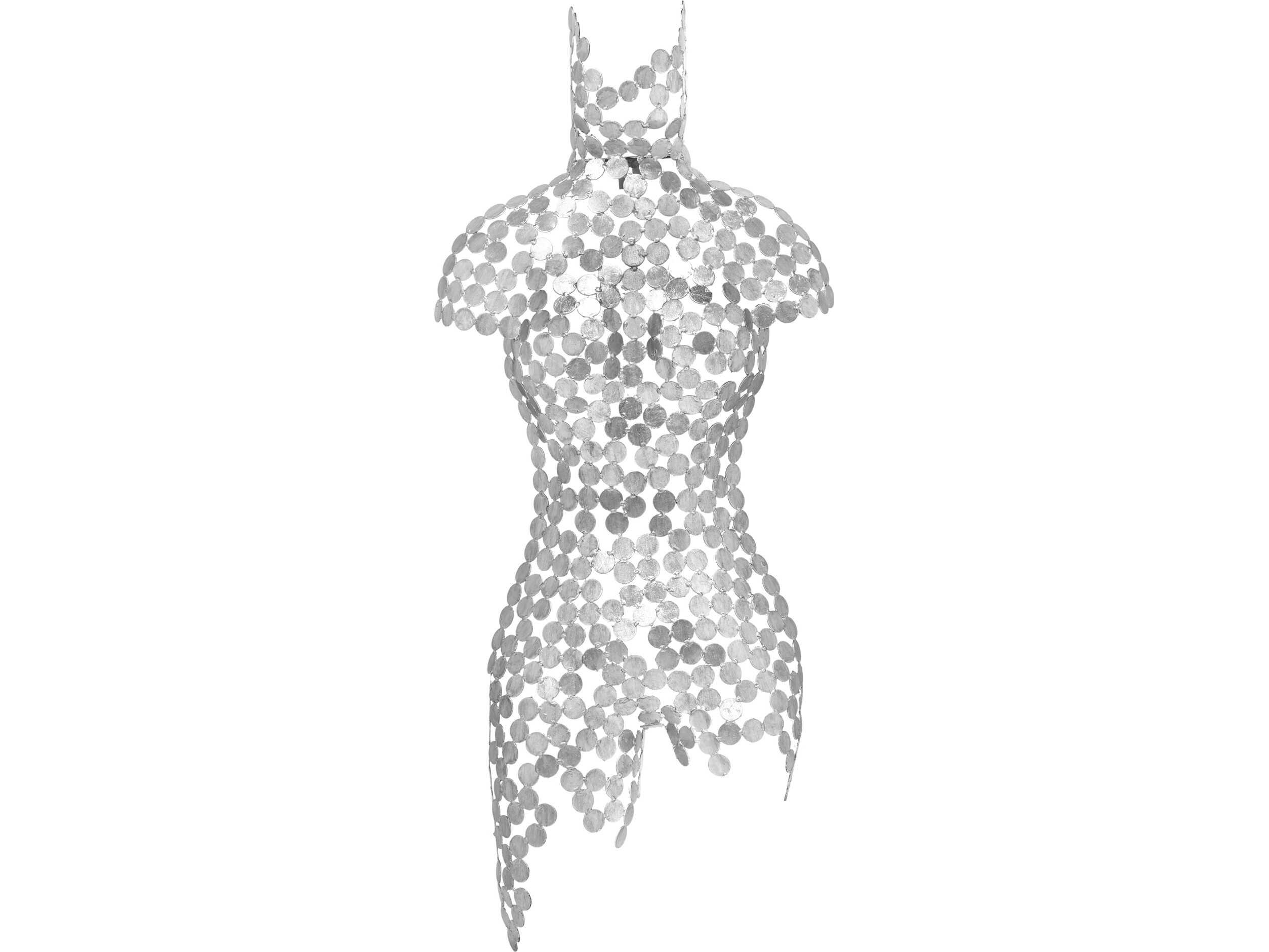 Urbia Naturals Silver Leaf Female Torso 3D Wall Art