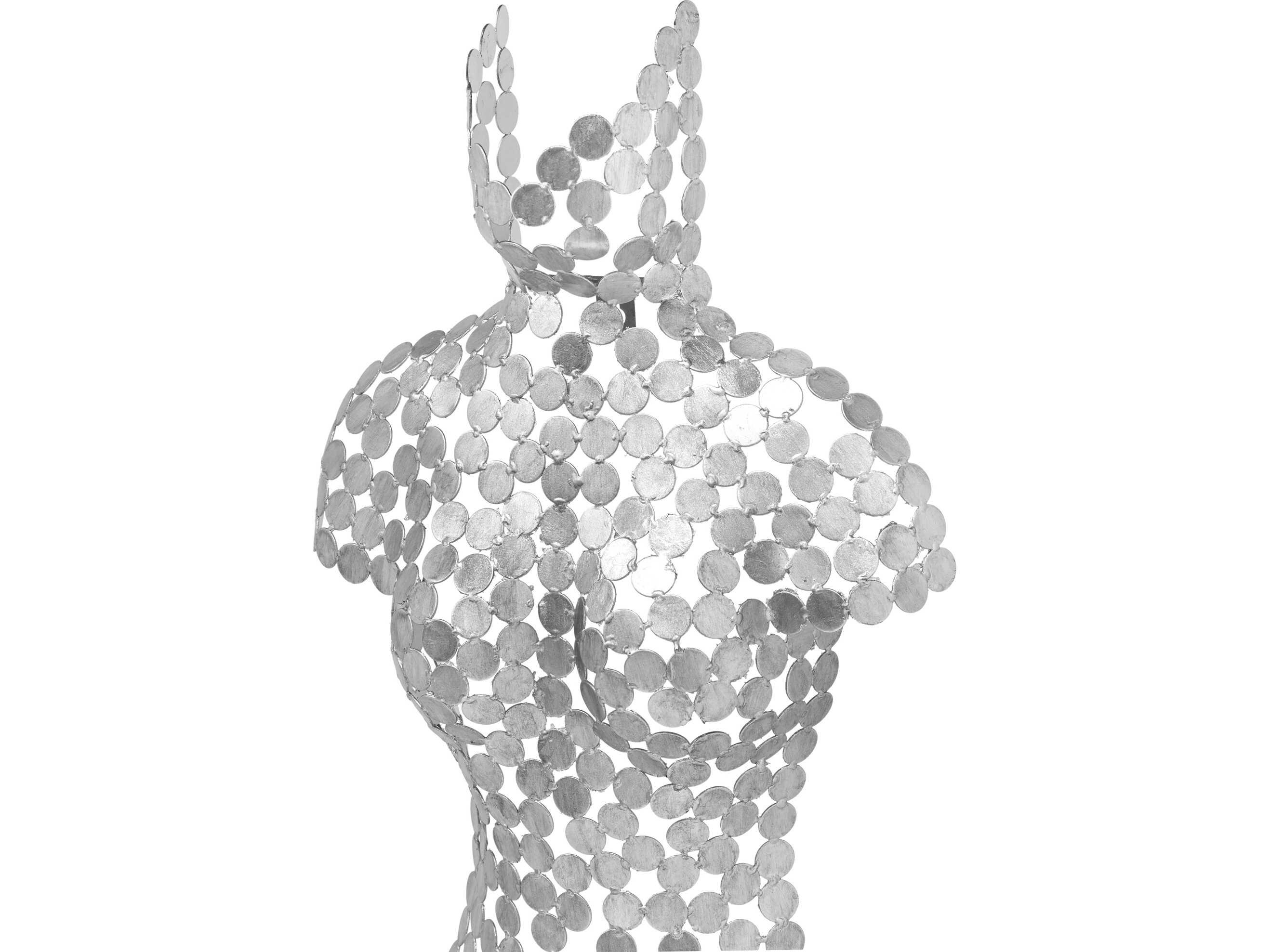 Urbia Naturals Silver Leaf Female Torso 3D Wall Art