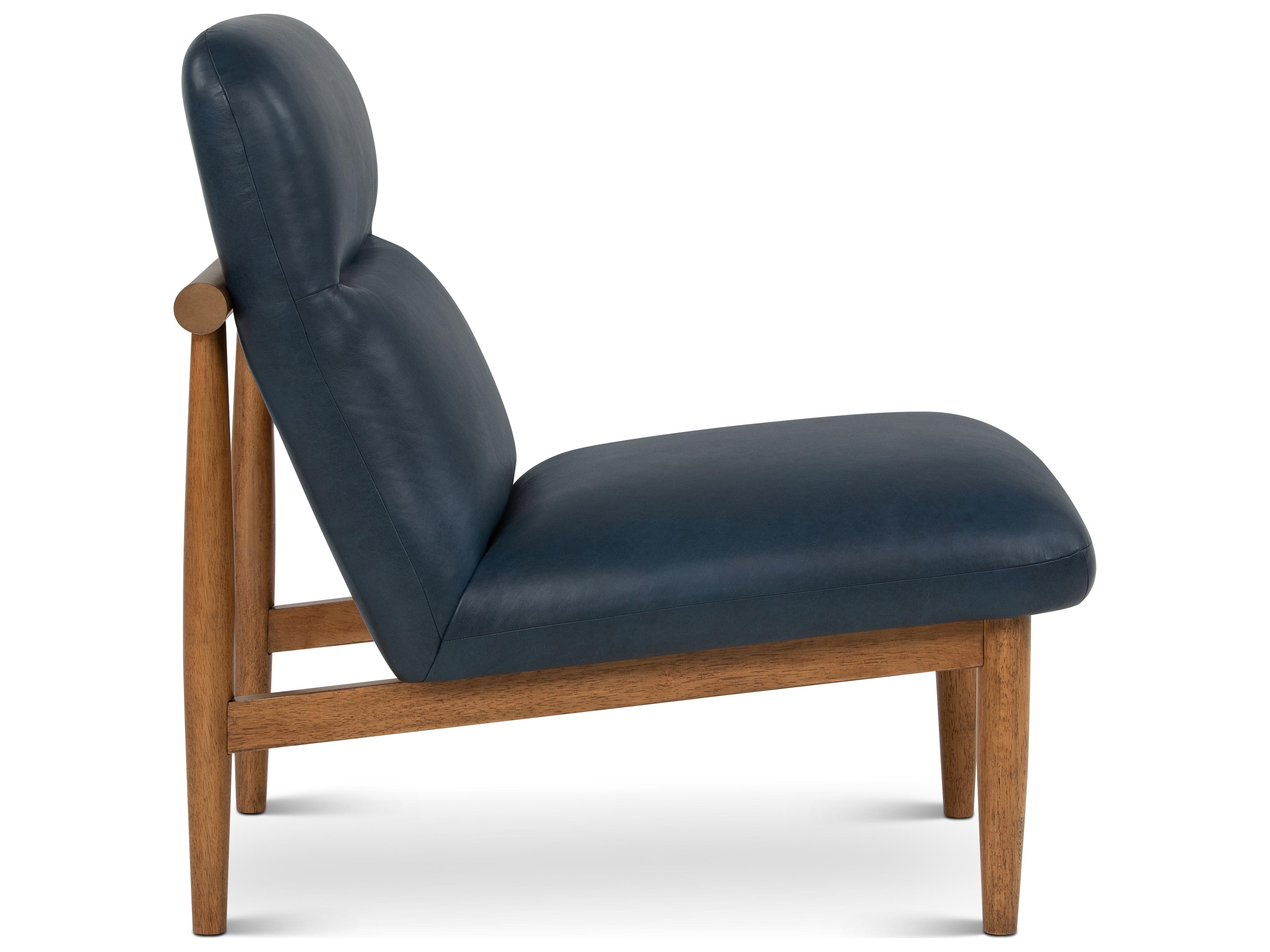Urbia Metro Blue Leather Accent Chair