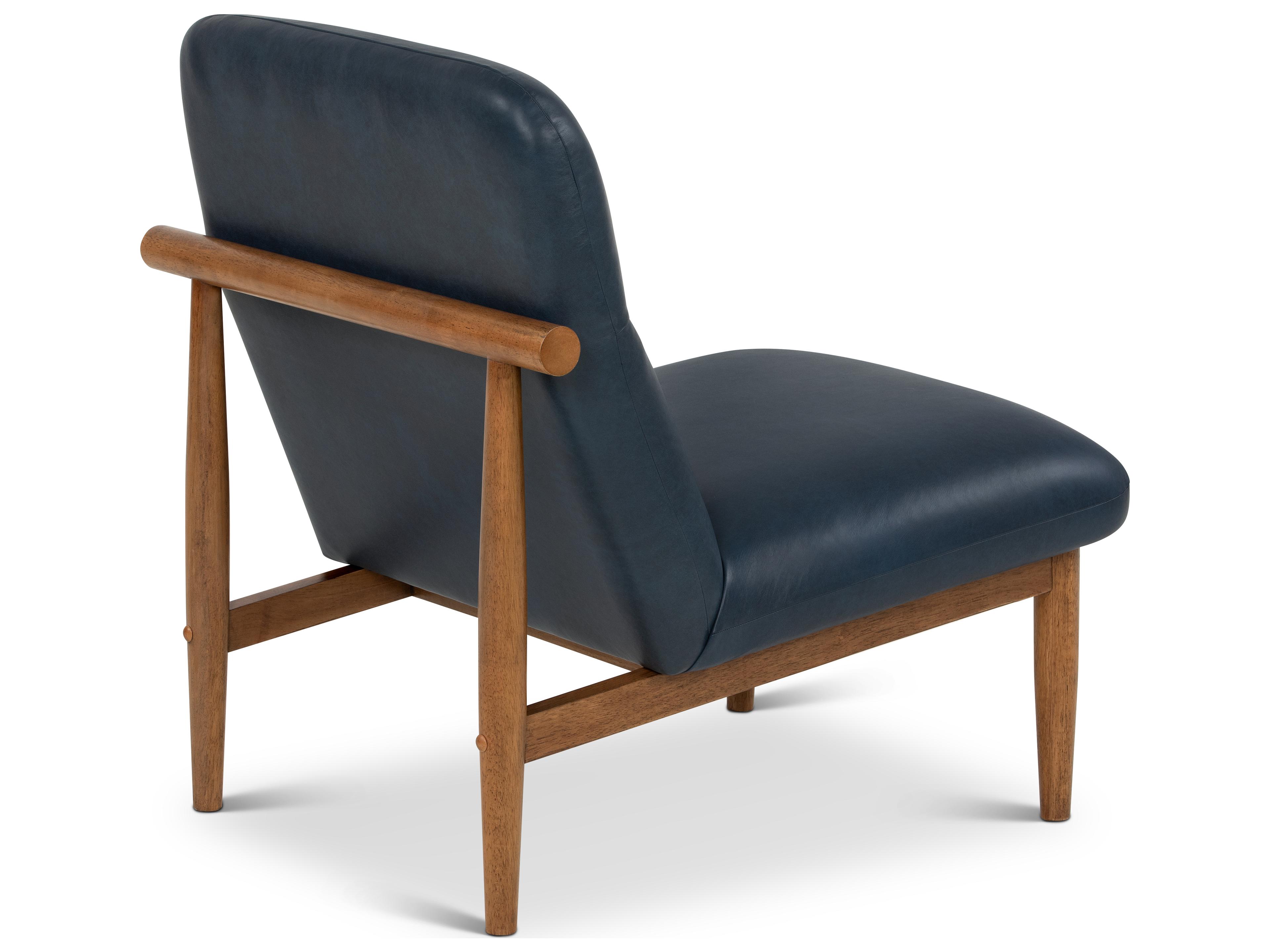 Urbia Metro Blue Leather Accent Chair