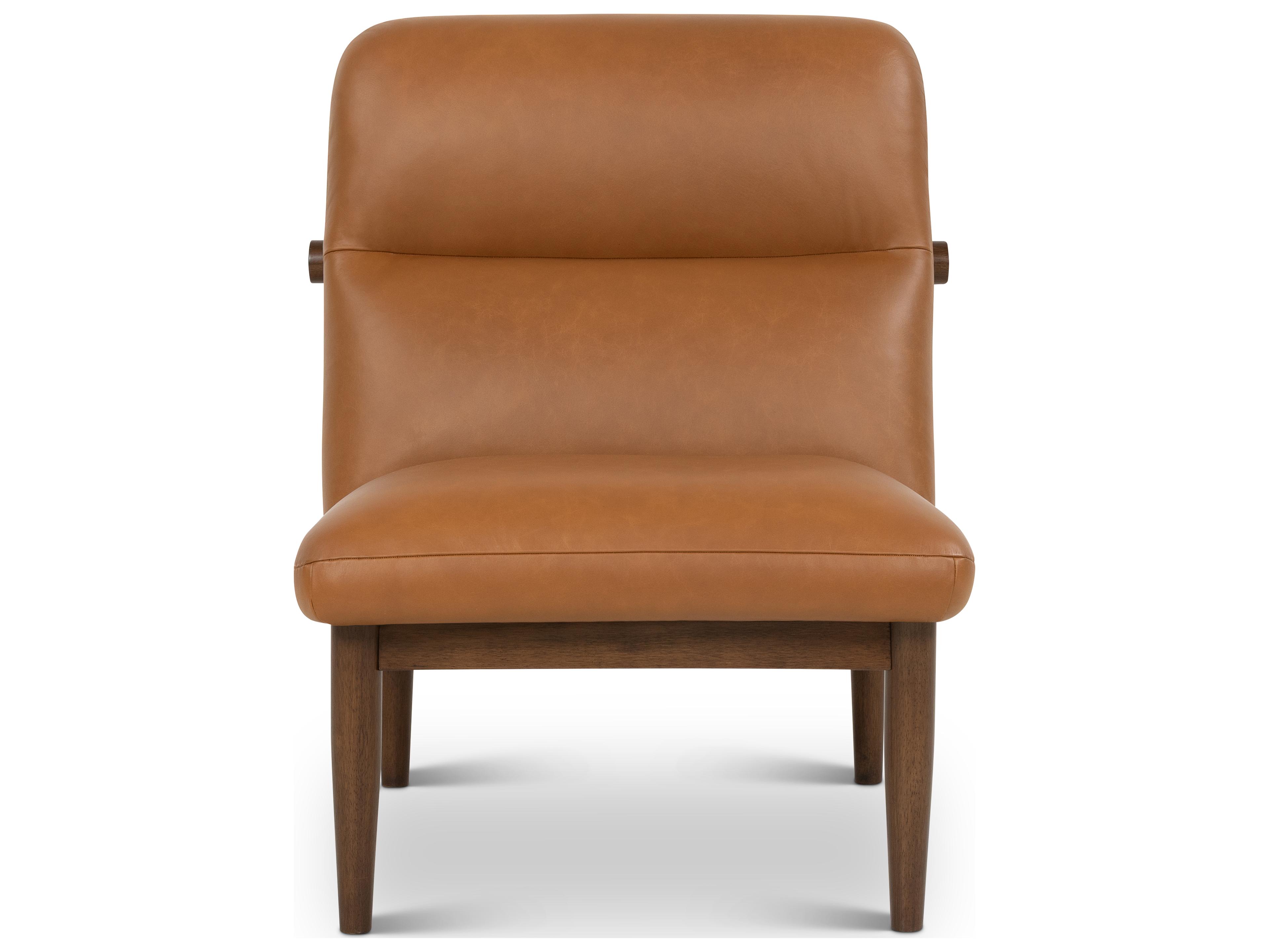 Urbia Metro Brown Leather Accent Chair