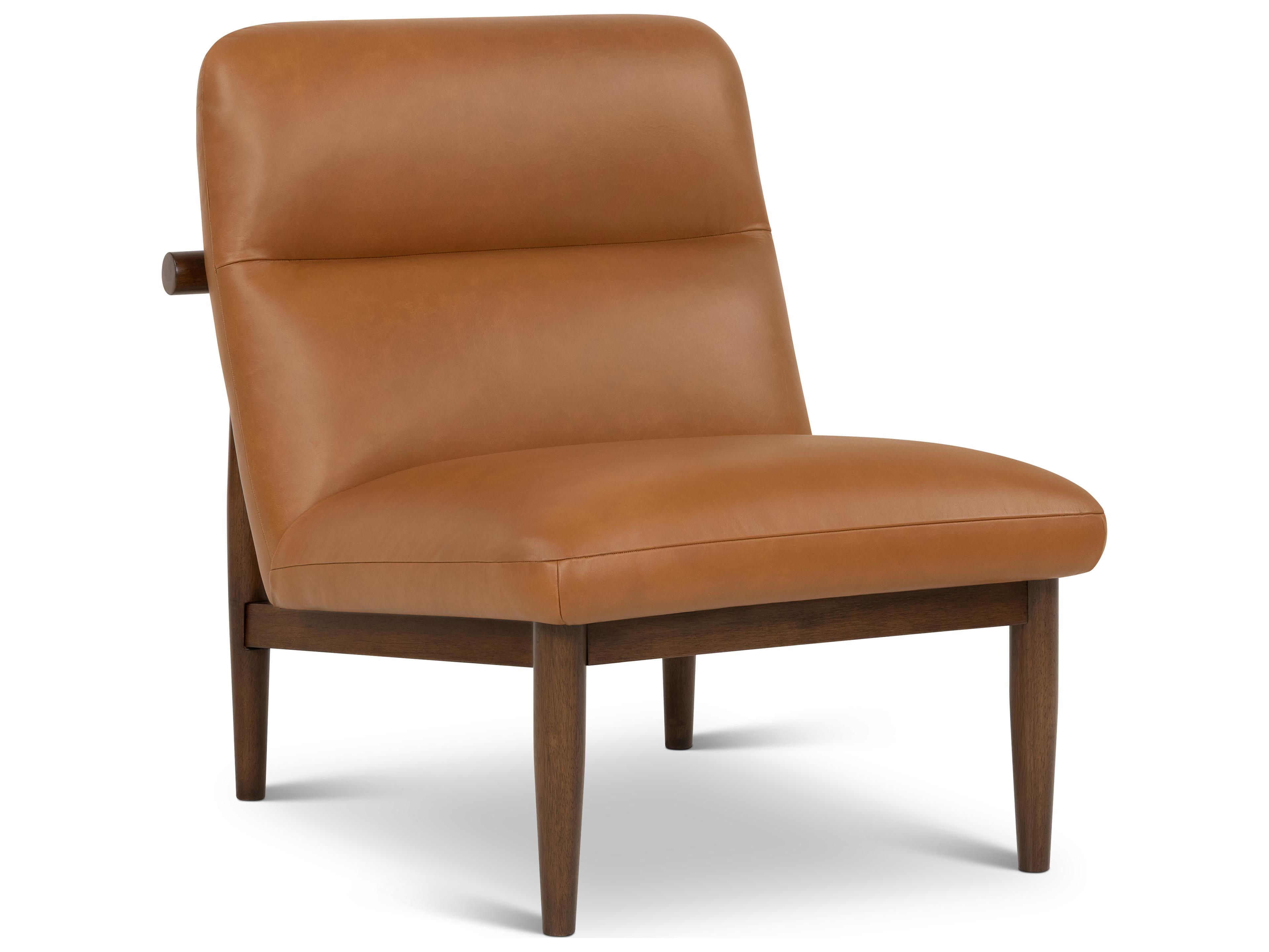 Urbia Metro Brown Leather Accent Chair