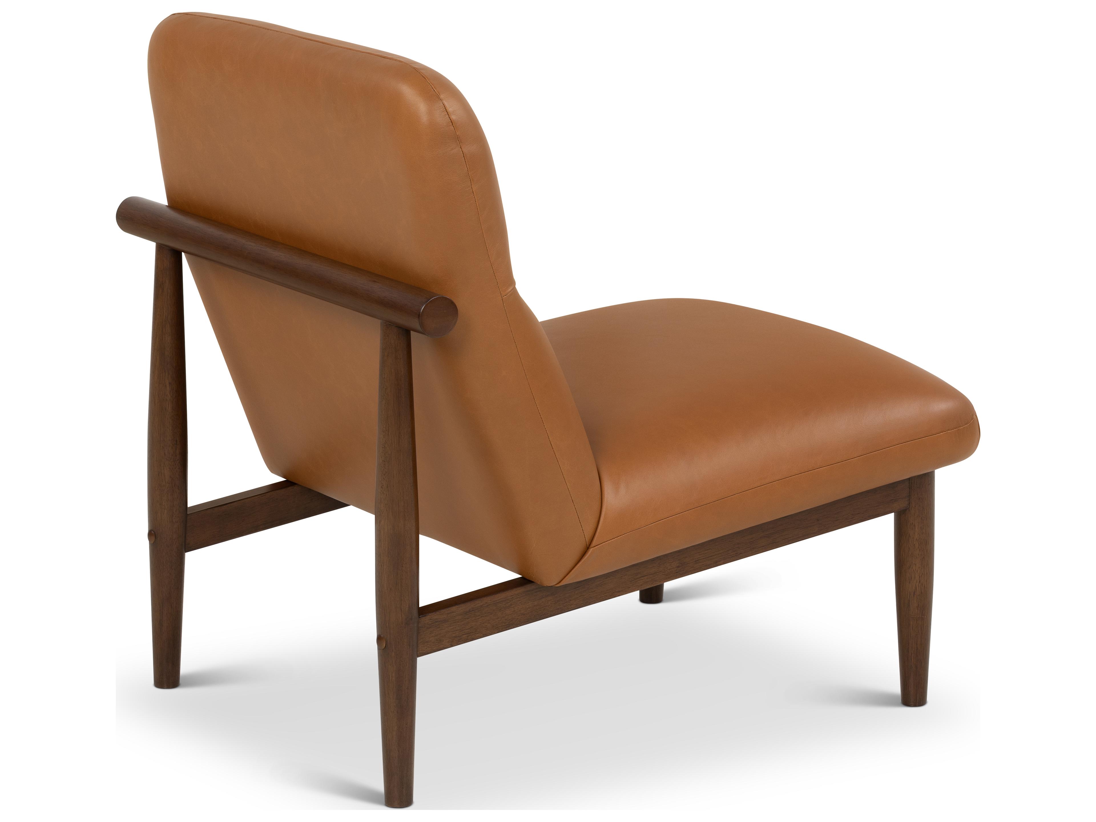 Urbia Metro Brown Leather Accent Chair