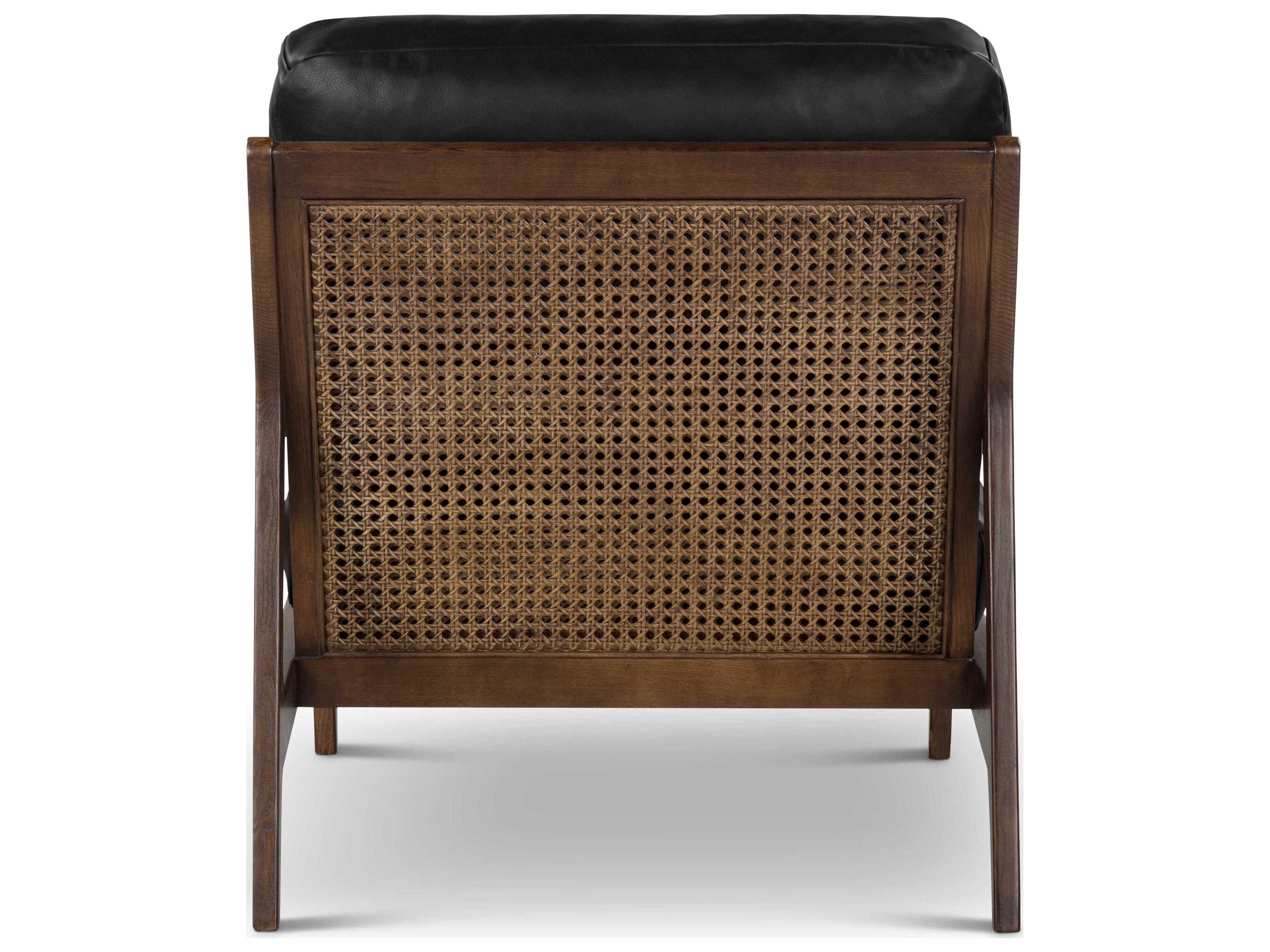 Urbia Carmelo Walnut Genuine Leather Accent Chair