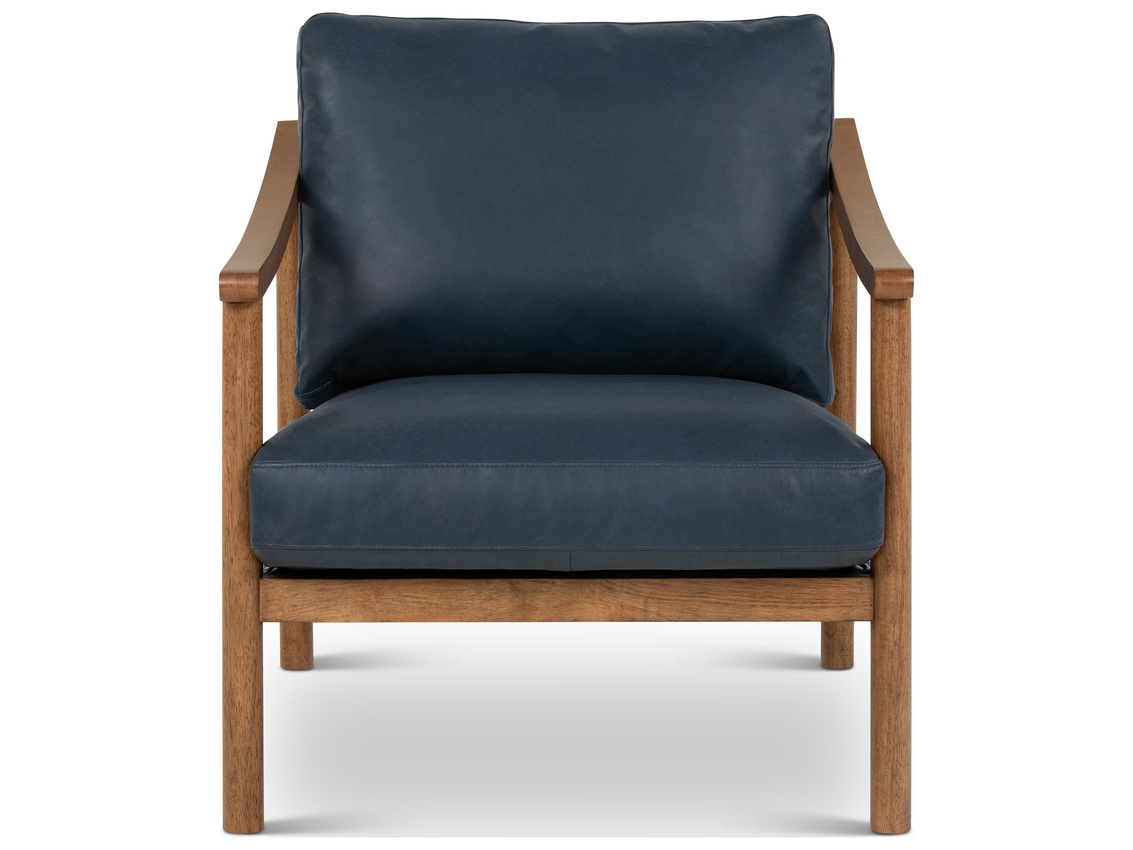 Urbia Metro Blue Leather Accent Chair