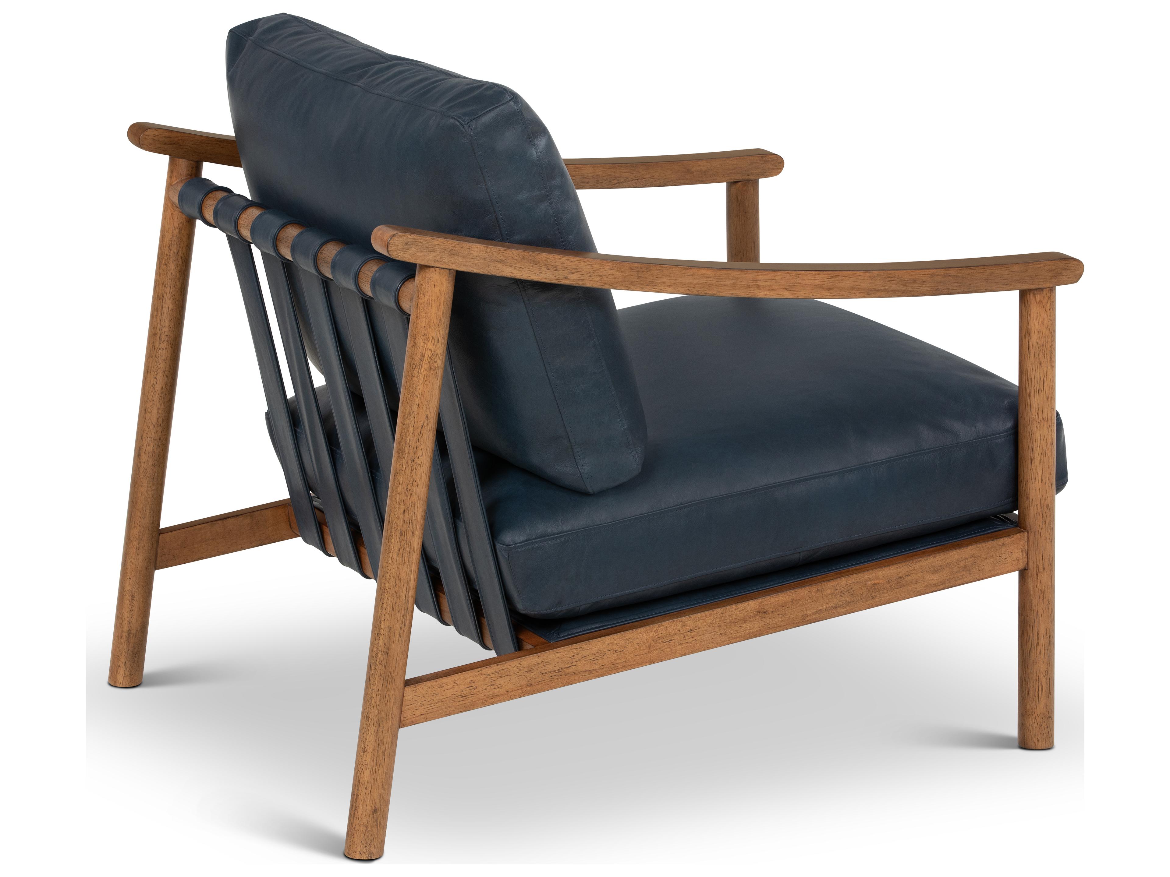 Urbia Metro Blue Leather Accent Chair