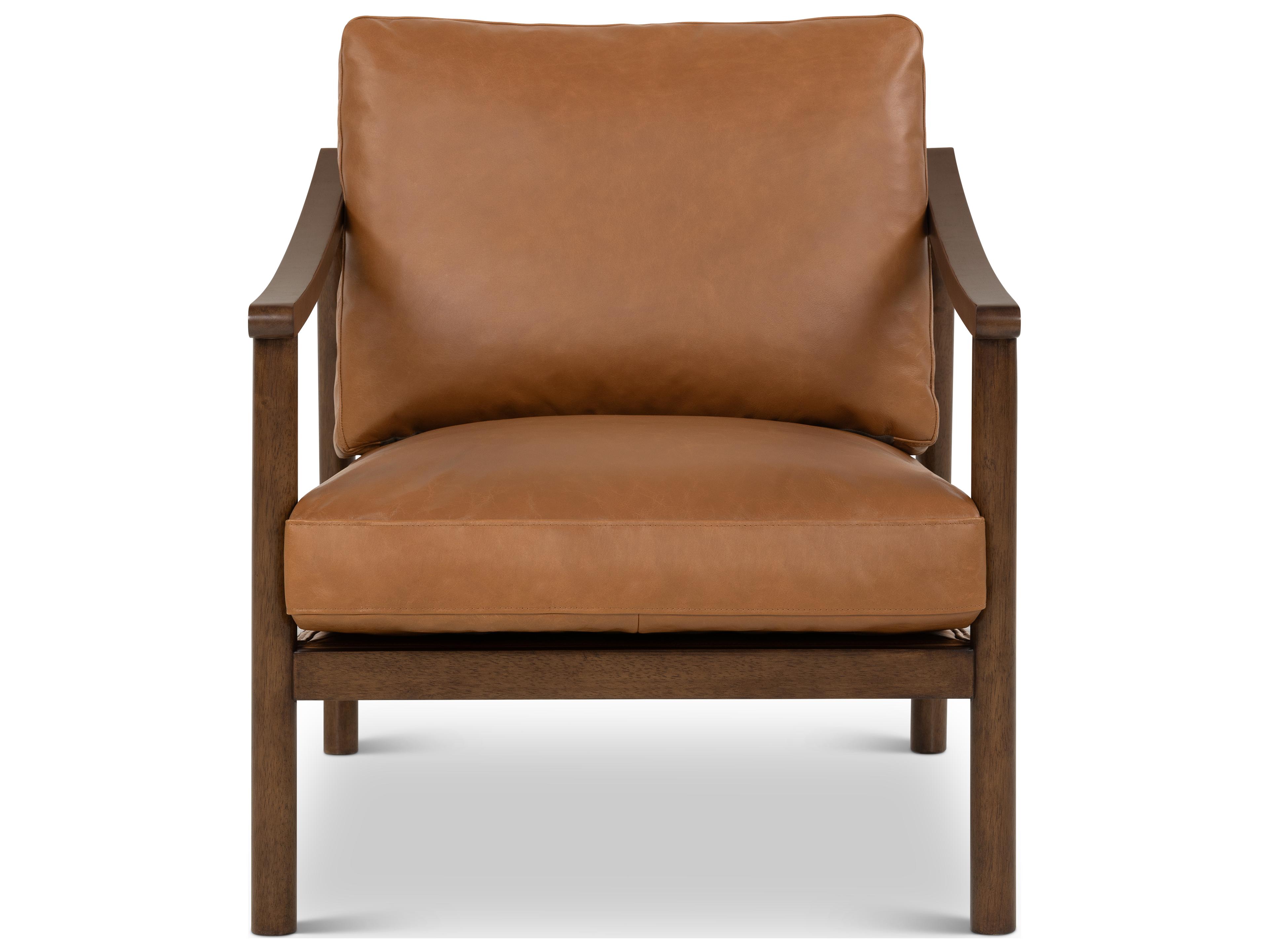 Urbia Metro Brown Leather Accent Chair