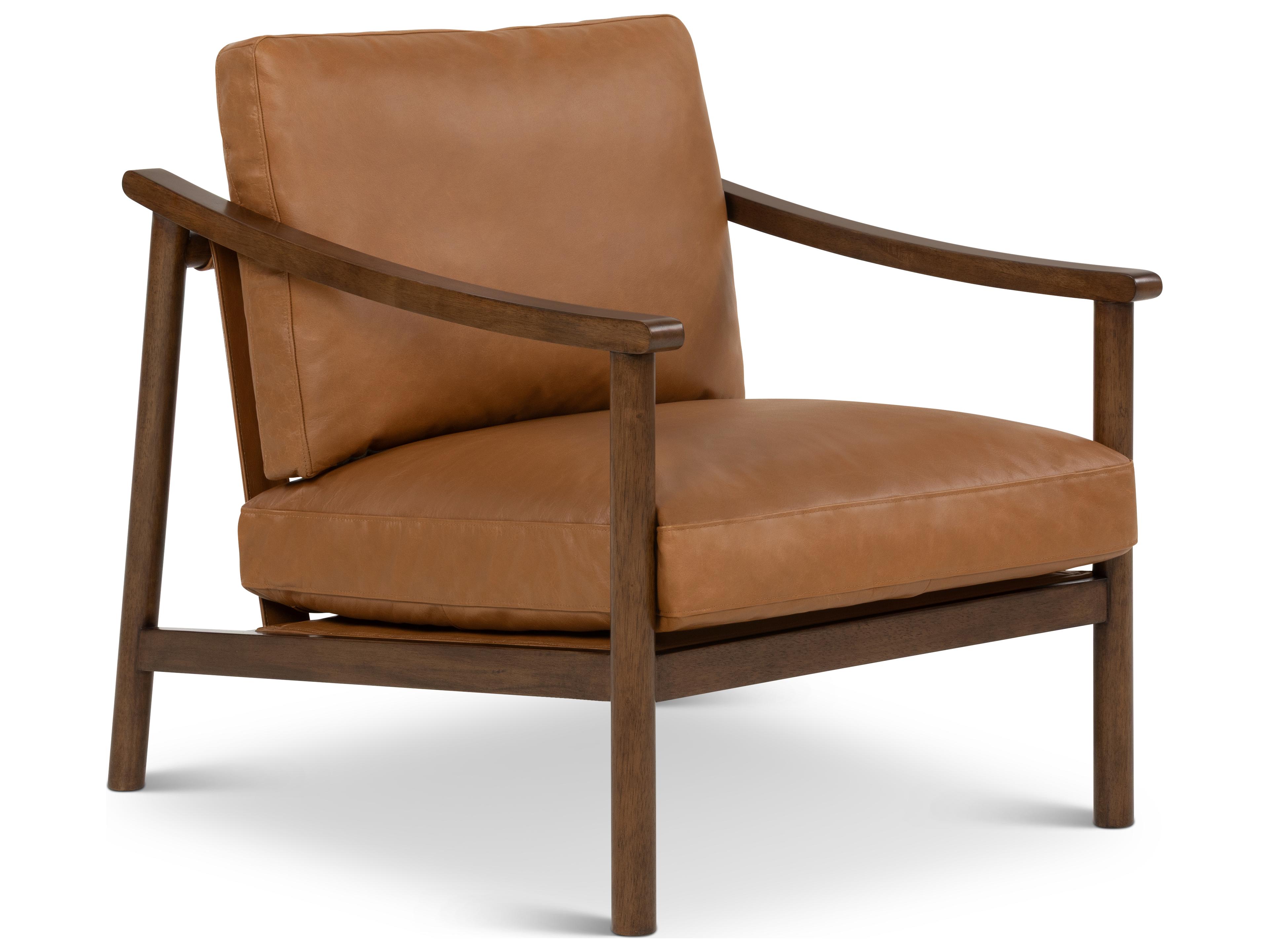 Urbia Metro Brown Leather Accent Chair