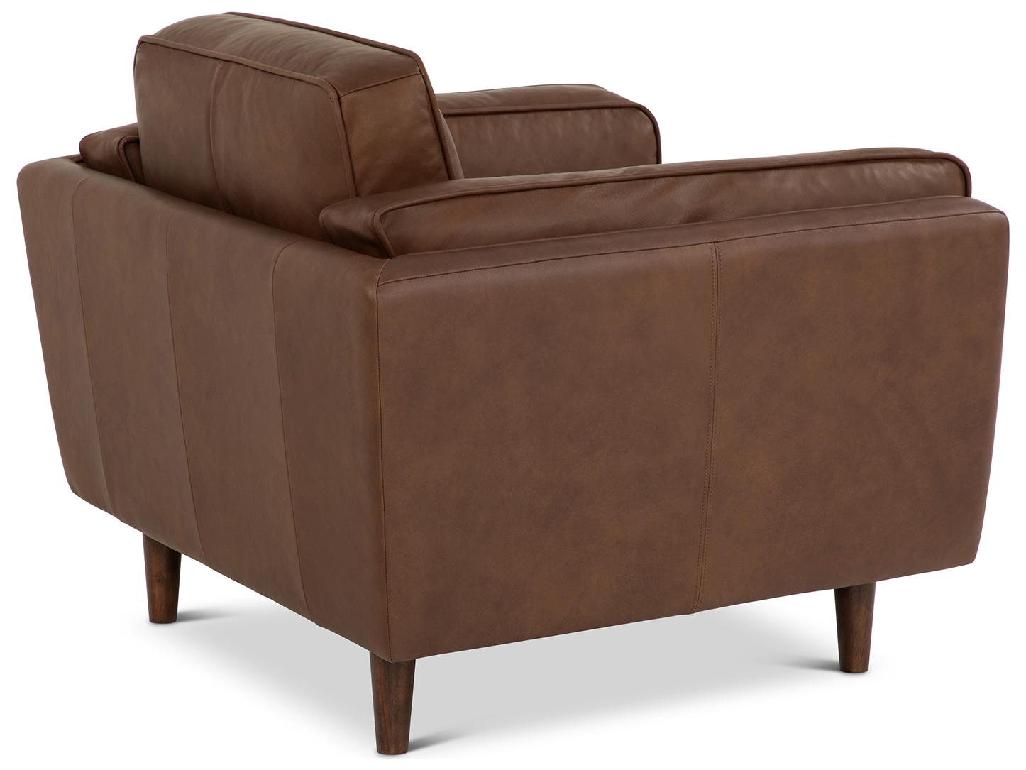 Urbia Brooklyn Brown Leather Accent Chair