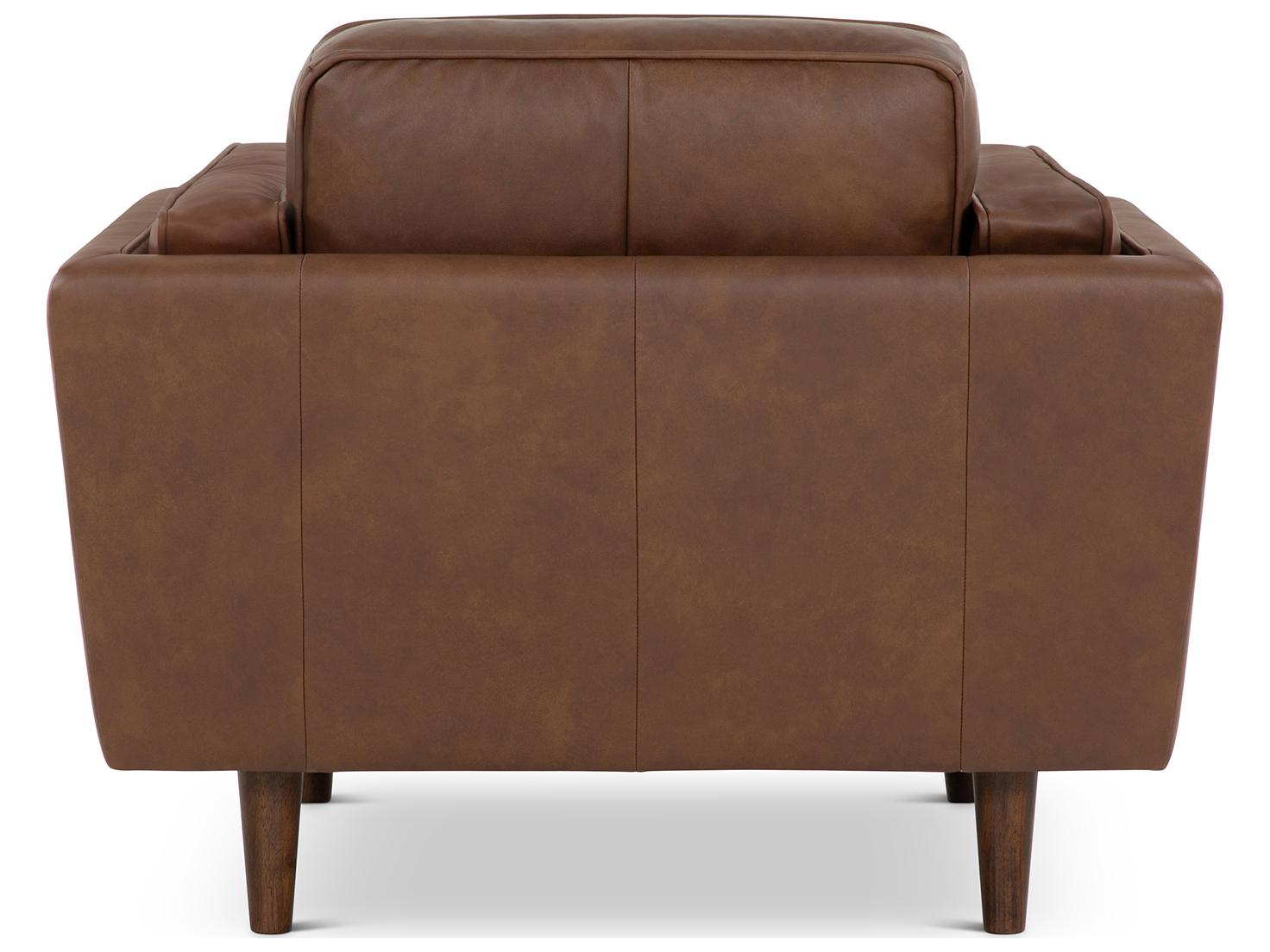 Urbia Brooklyn Brown Leather Accent Chair