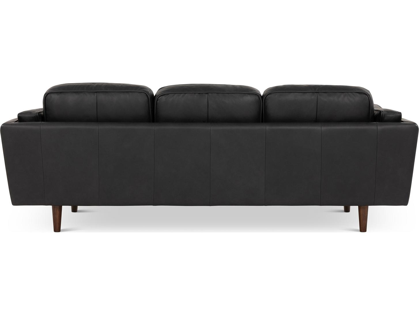 Urbia Brooklyn Black Brown Leather Sofa