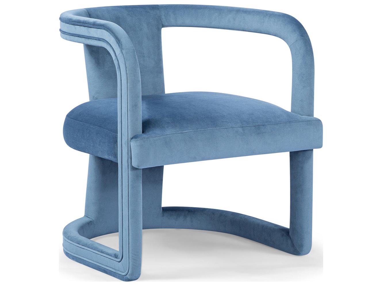 Urbia Metro Blue Velvet Accent Chair