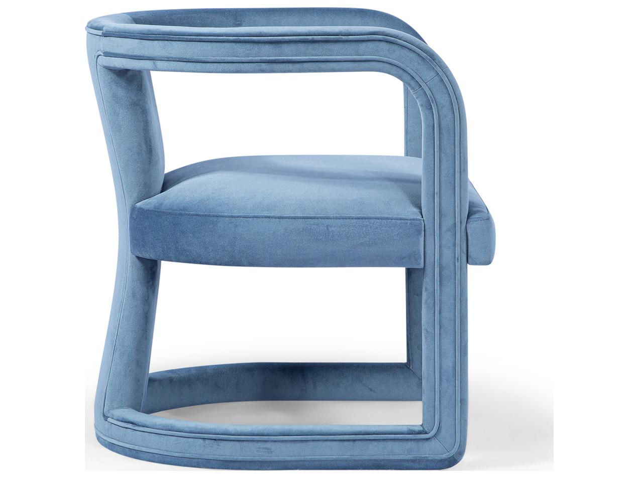 Urbia Metro Blue Velvet Accent Chair