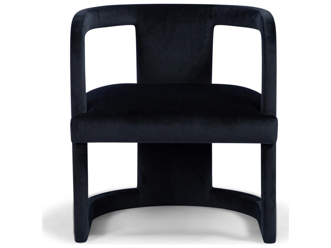 Urbia Metro Black Velvet Accent Chair