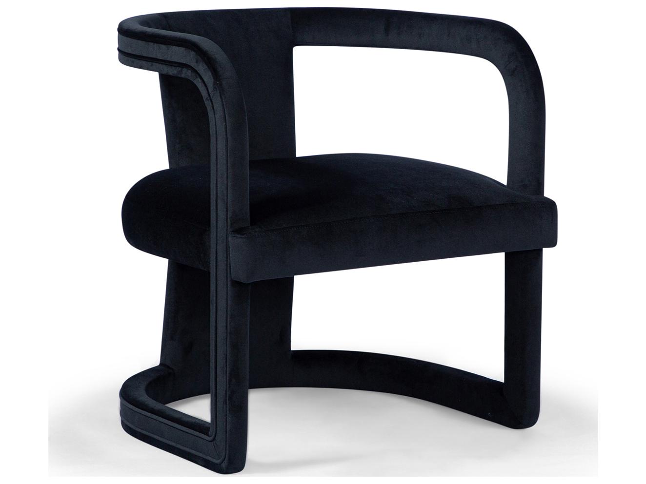 Urbia Metro Black Velvet Accent Chair