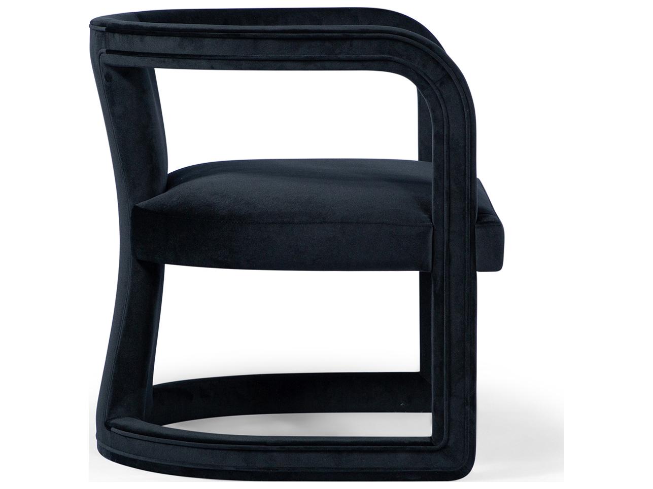 Urbia Metro Black Velvet Accent Chair