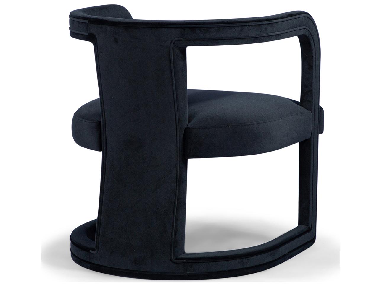 Urbia Metro Black Velvet Accent Chair