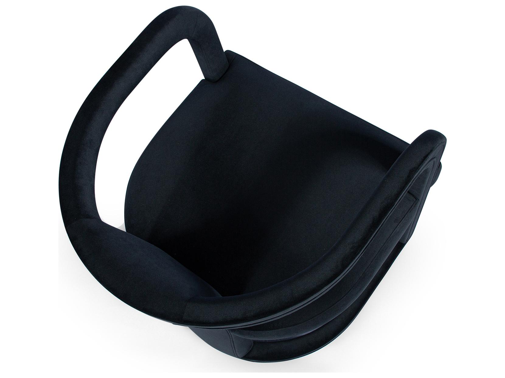 Urbia Metro Black Velvet Accent Chair