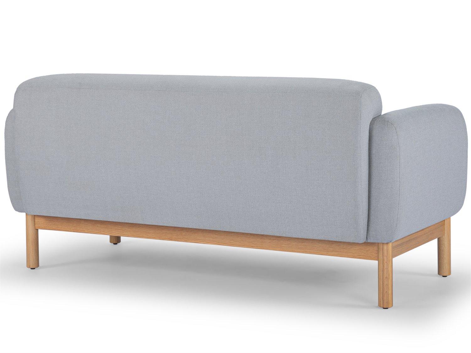 Urbia Metro Tulum Light Gray Honey Oak Upholstered Sofa