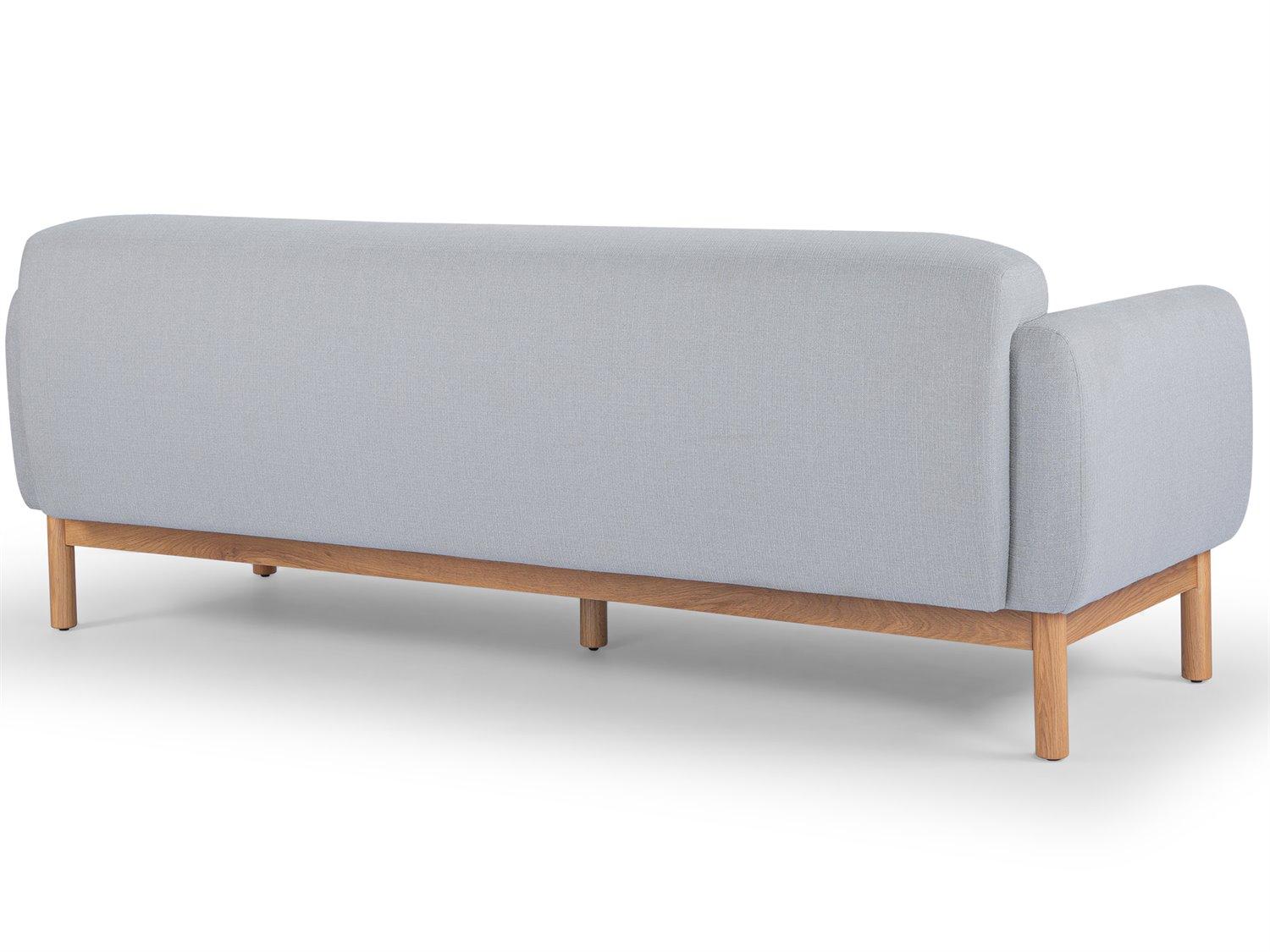 Urbia Metro Tulum Light Gray Honey Oak Upholstered Sofa