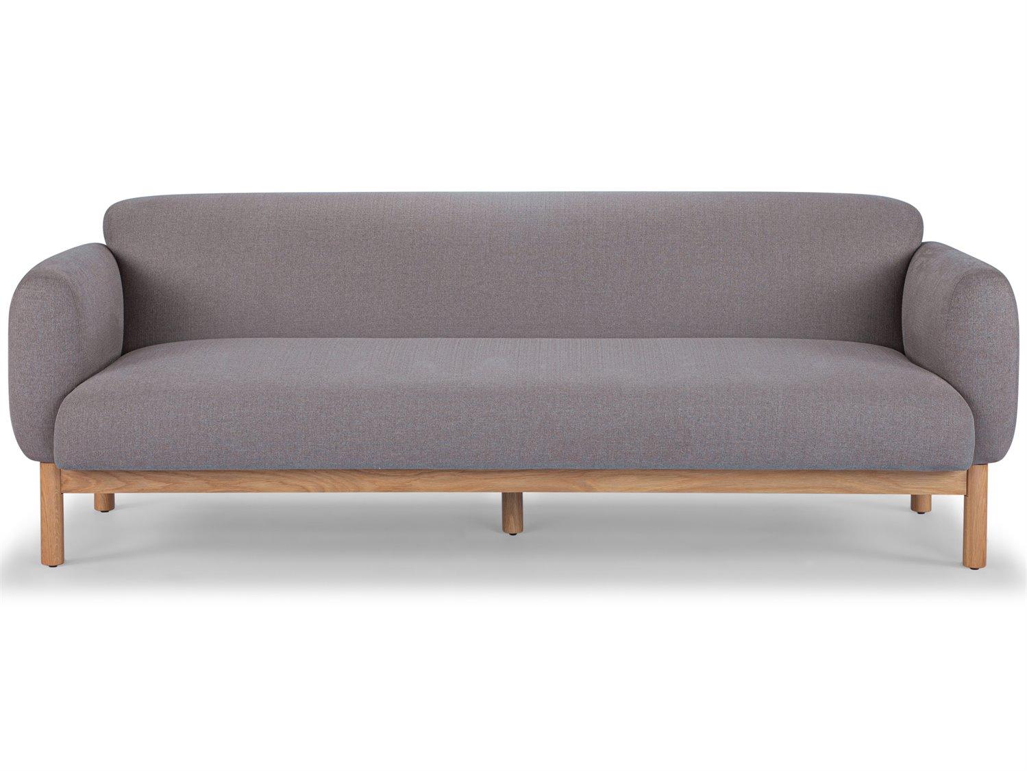 Urbia Metro Tulum Dark Brown Honey Oak Upholstered Sofa