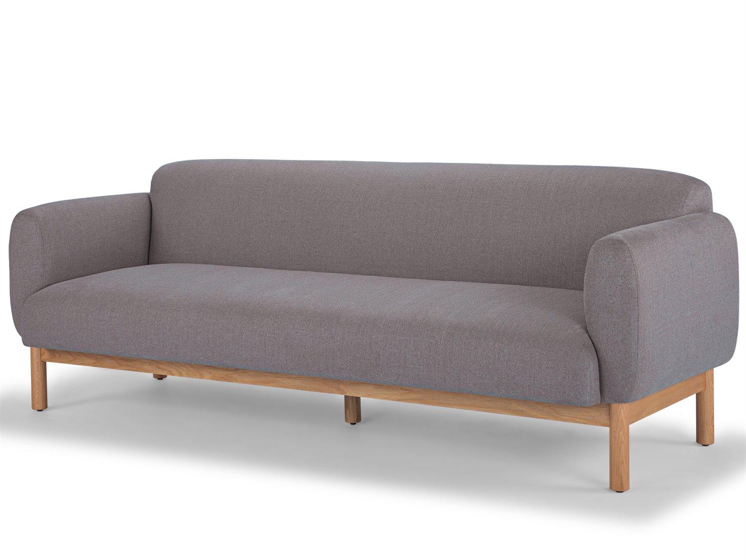 Urbia Metro Tulum Dark Brown Honey Oak Upholstered Sofa