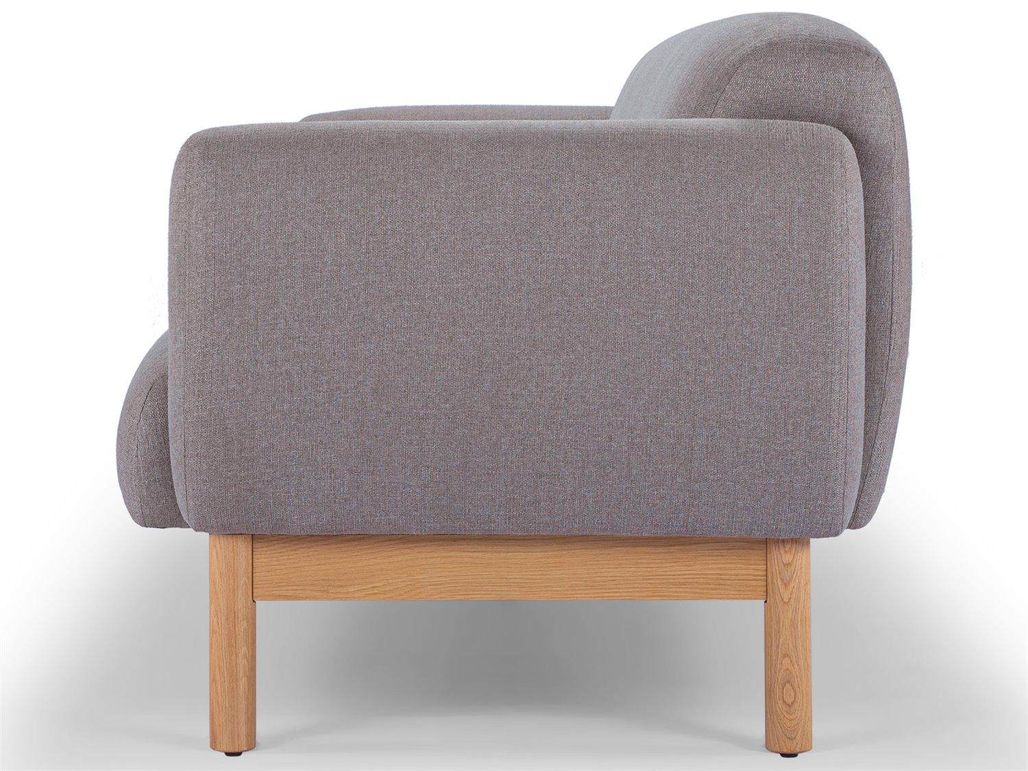 Urbia Metro Tulum Dark Brown Honey Oak Upholstered Sofa