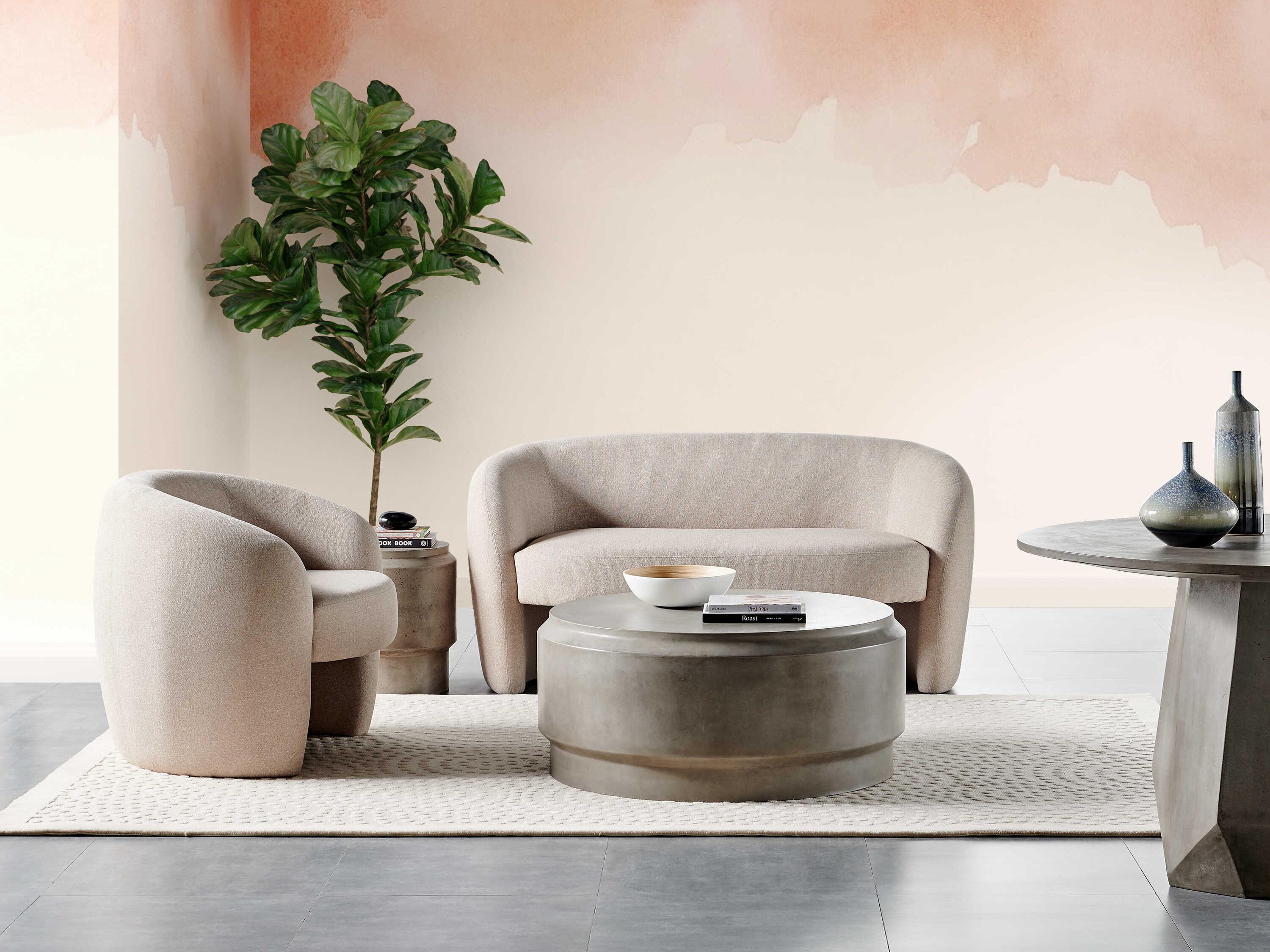 Urbia Mixx Round Concrete Dark Grey Coffee Table