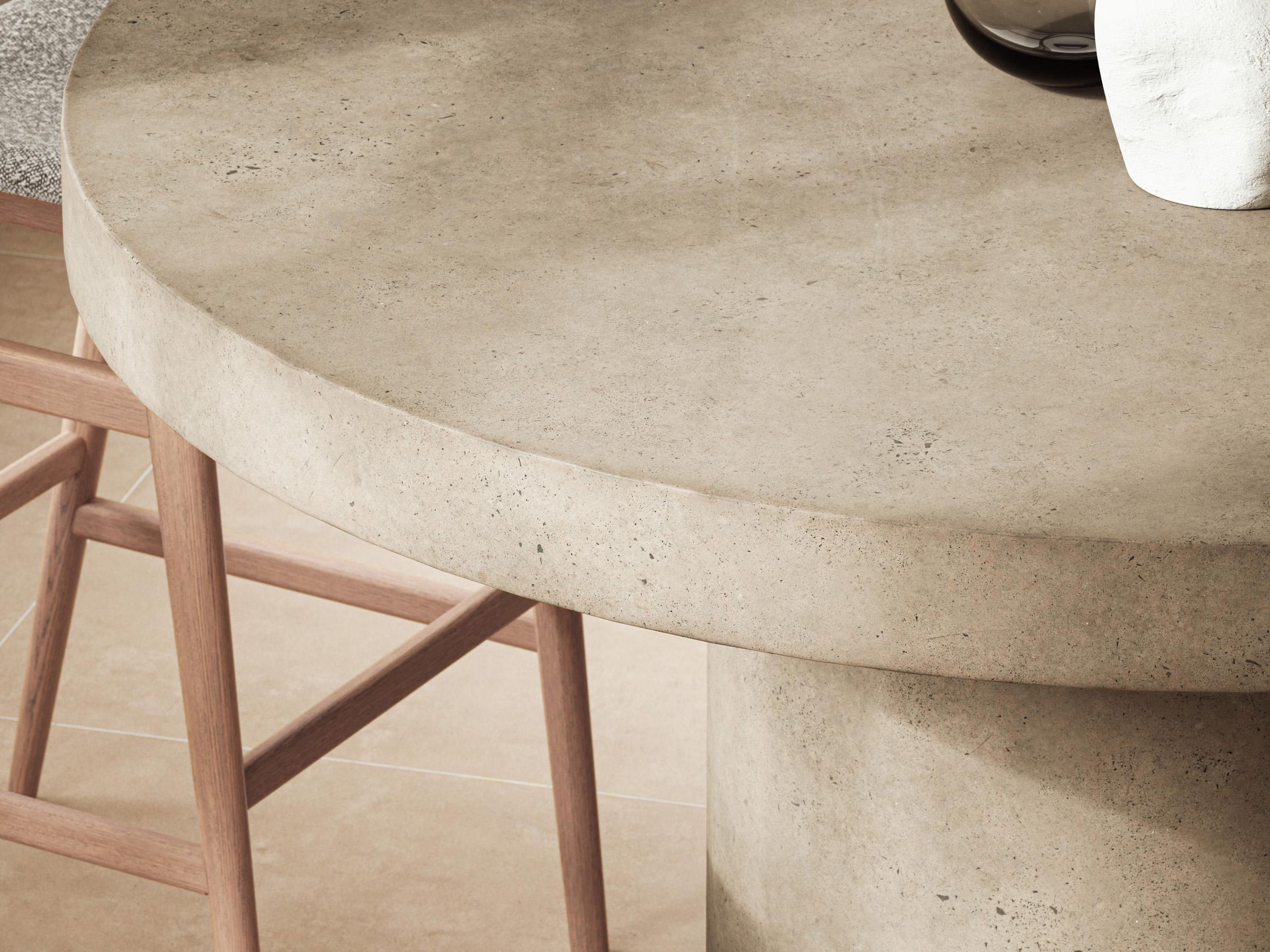 Urbia Mixx Circa Concrete Counter Height Dining Table Dia. Dark Grey