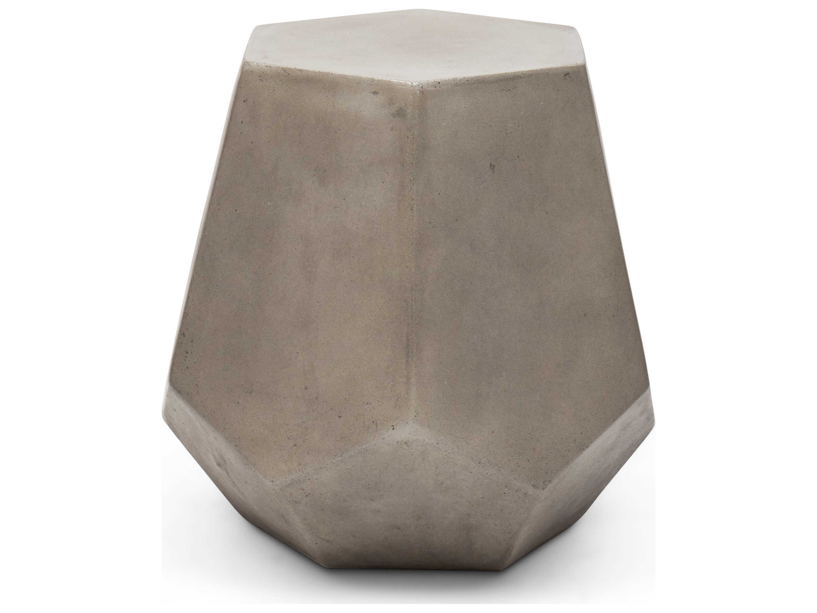 Urbia Faceted Concrete Dark Grey Gray Accent Stool