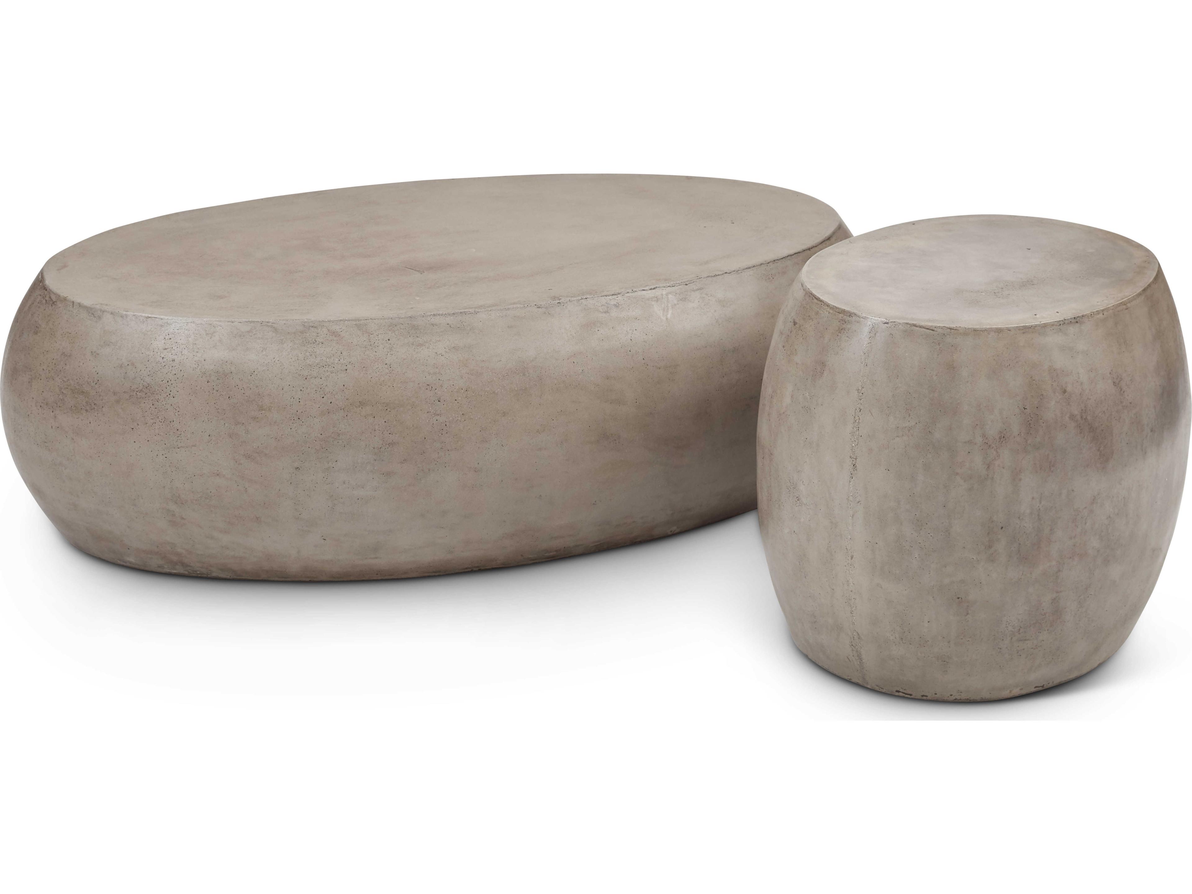 Urbia Pebble Oval Concrete Coffee Table