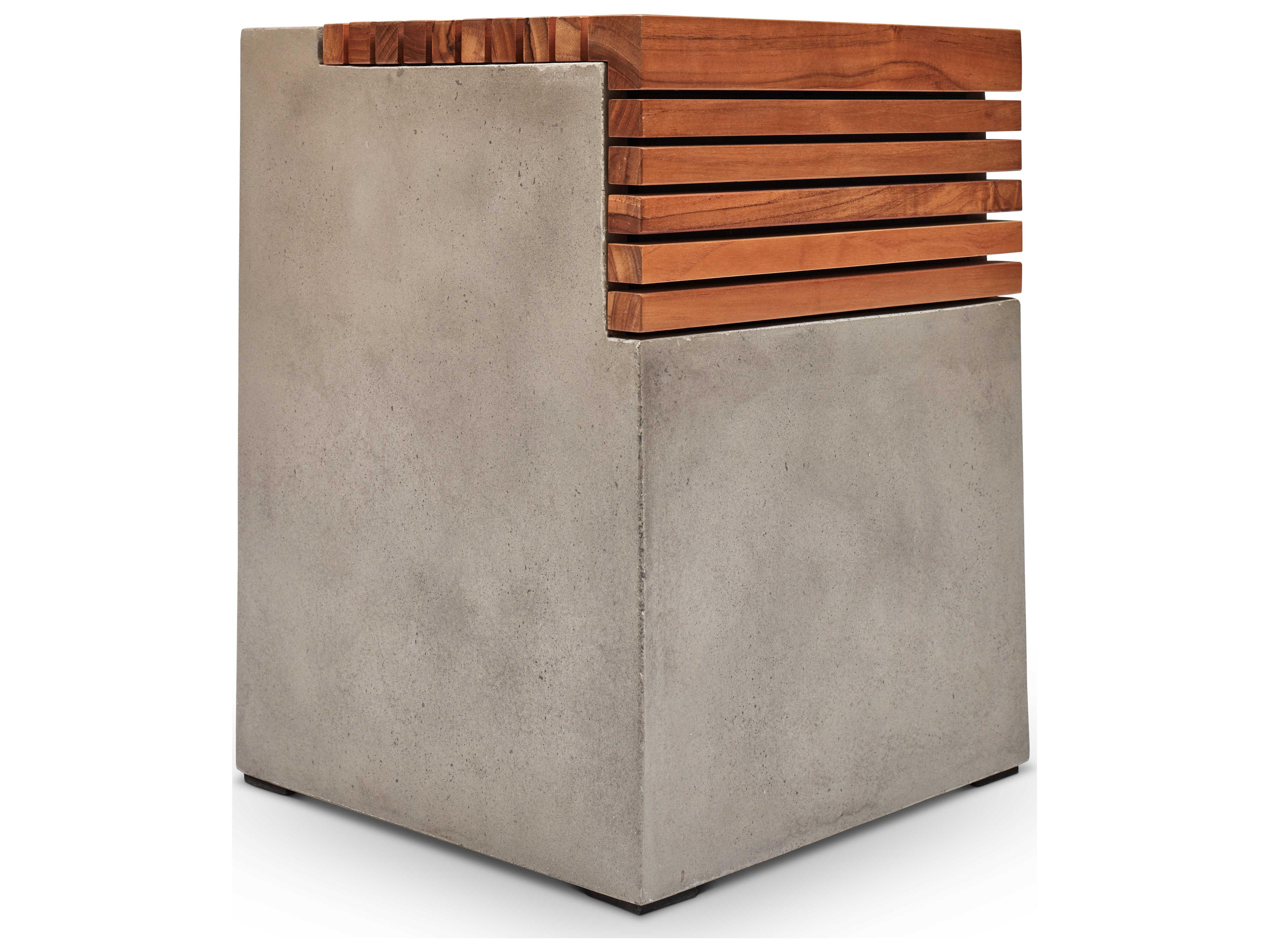 Urbia Stecca Concrete Dark Grey Gray Accent Stool