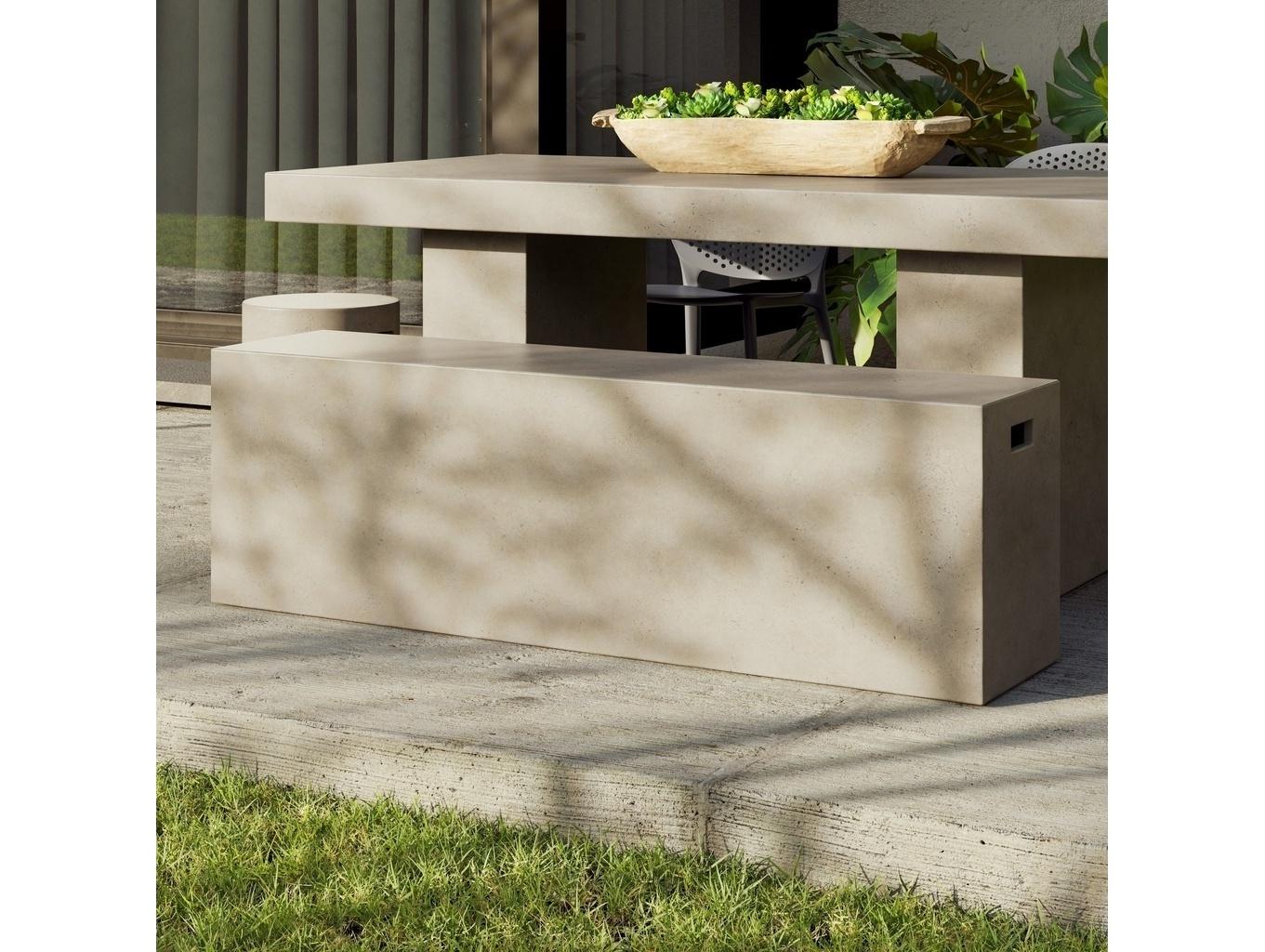 Urbia Una Concrete Dark Grey Accent Bench